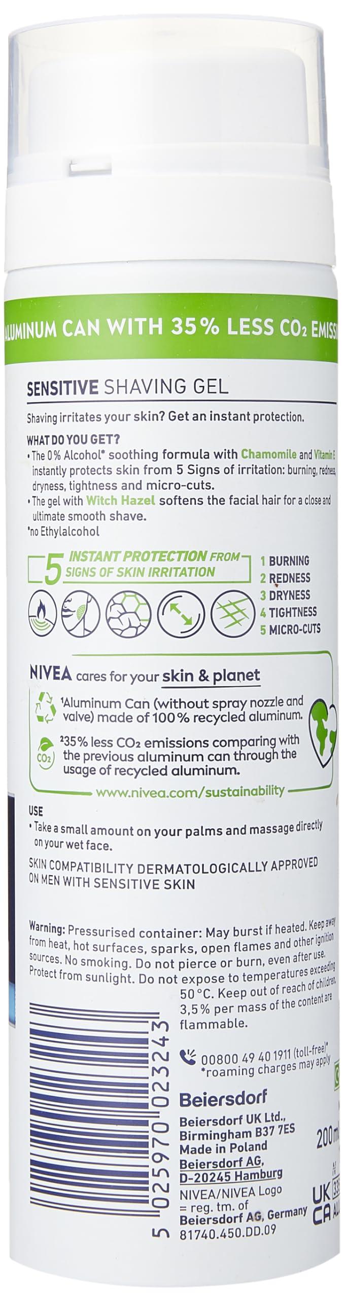 NIVEA MEN NIVEA MEN Sensitive Shaving Gel, 200ml