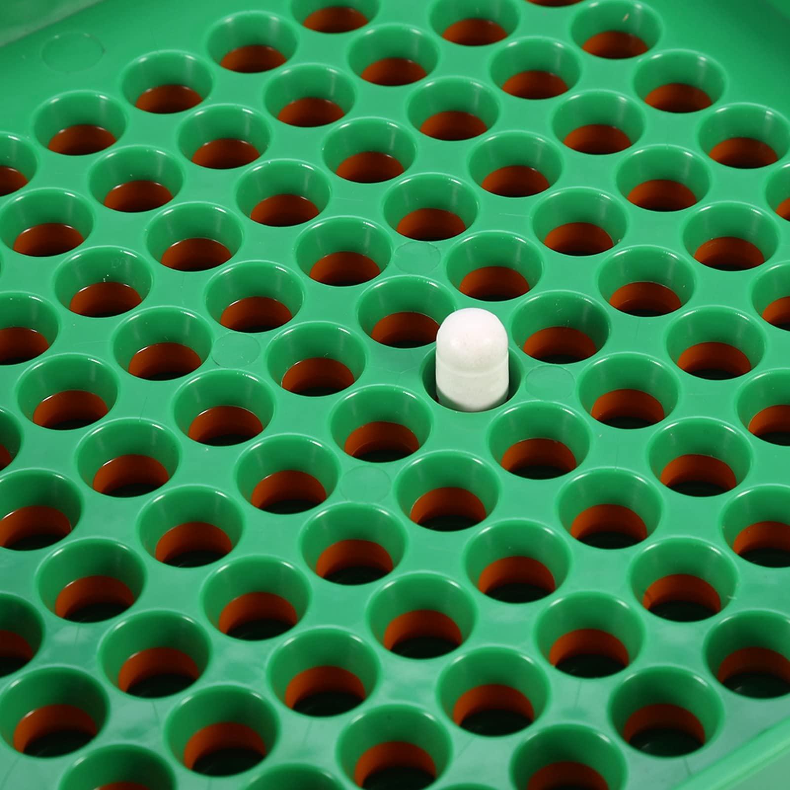 Cocoarm Capsule Filling Machine Capsule Filling Machine 00 Capsule Filling Machine 00# 100 Holes Capsule Filler Plate Efficiently Filling Capsules Capsule Filler Tray Manual Capsule Filler for 00# Capsules