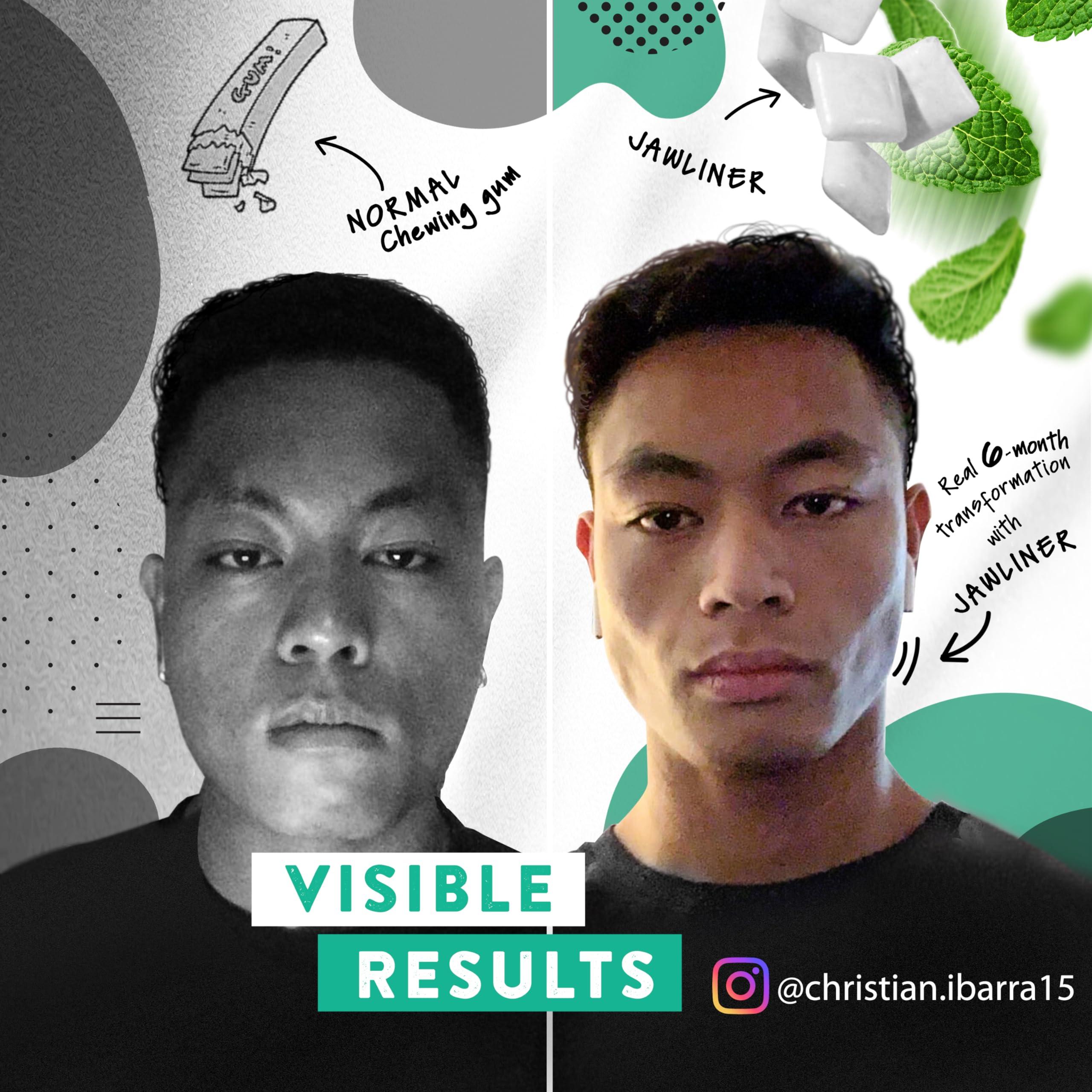 Jawliner Bretts JAWLINER Jawline Chewing Gum - Fitness Hard Chewing Gum (2 months pack) - 15X Harder than Regular Gum Jawline Sugar Free Mint Gum - Jawline Gum For Mewing And Shapen The Jaw (Mint)