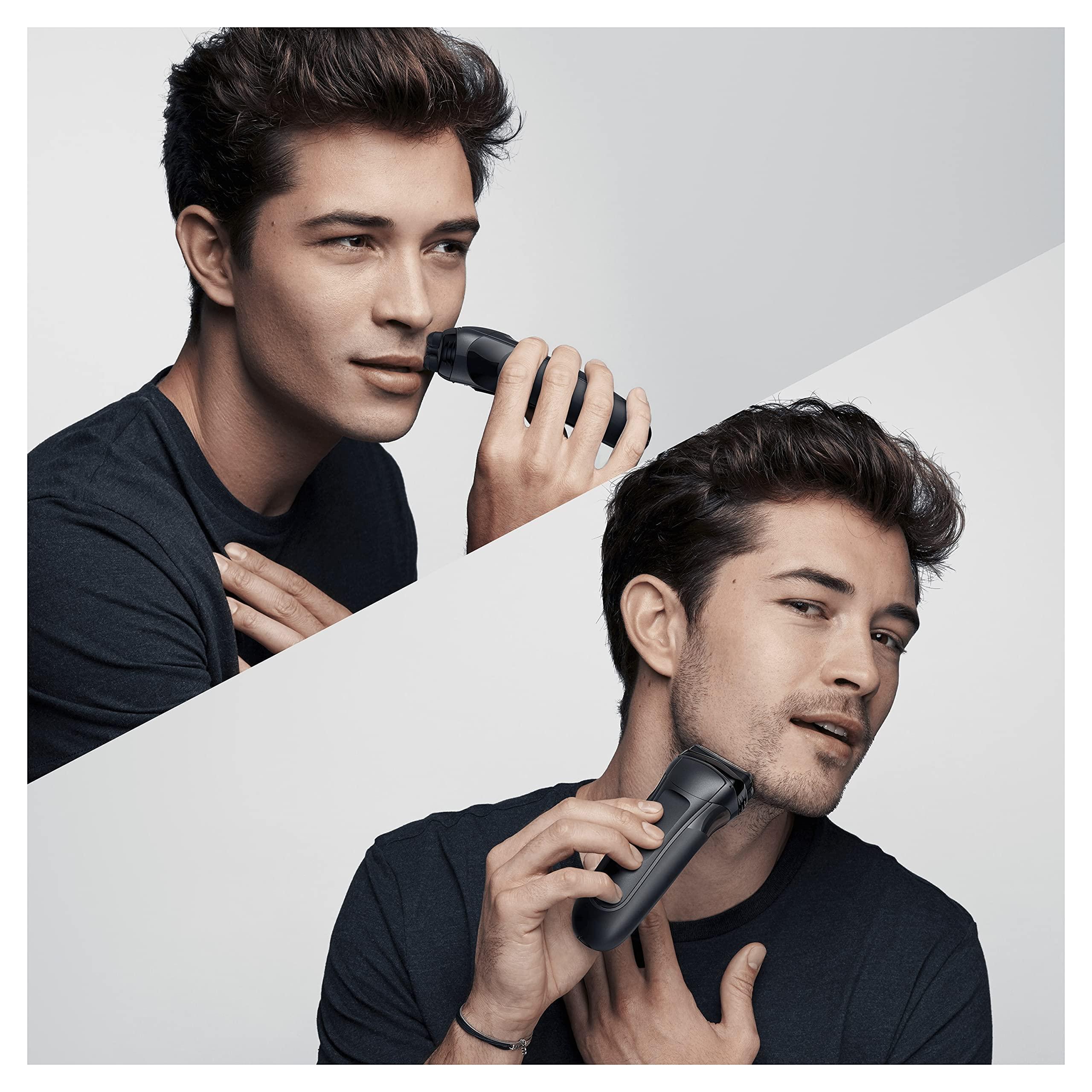 Braun Braun Series 3 Electric Shaver For Men with Precision Beard Trimmer, UK 2 Pin Plug, 300s, Black Razor