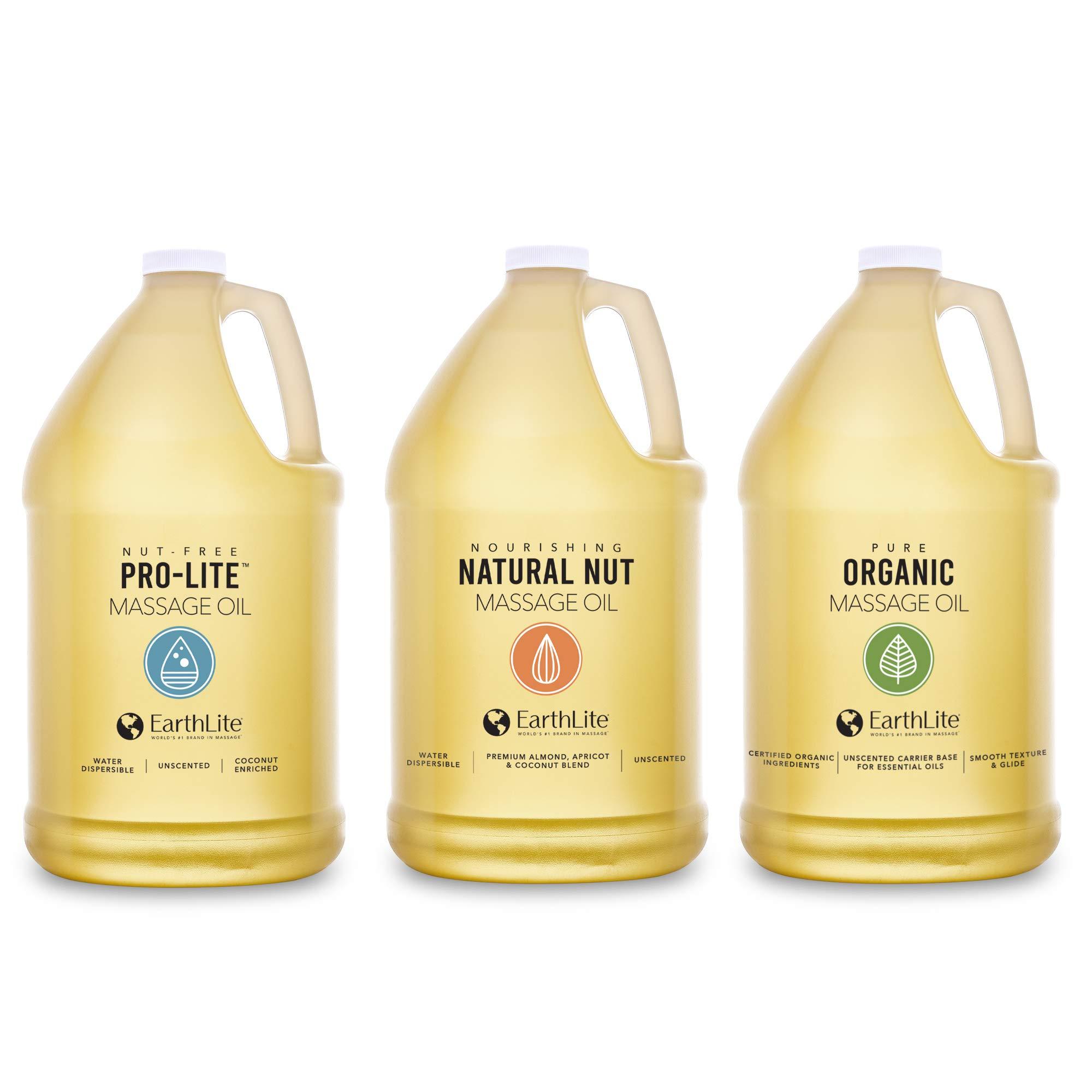 Earthlite EARTHLITE Pure Organic Massage Oil  NEW 2019 - Chemical Free, 100% Certified Organic, Finest Quality for Therapists & Clients, Unscented