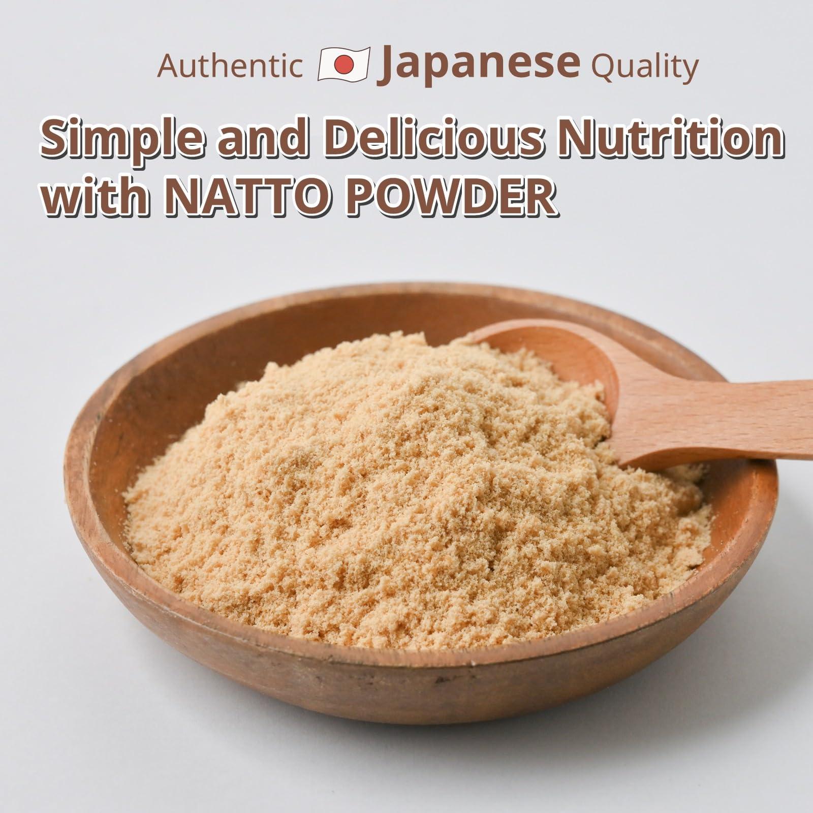 Gochi Premium Natto Powder - 100% Natural Fermented Soybeans with Nattokinase - Japanese Superfood for Gut Health and Immune Support - 45g