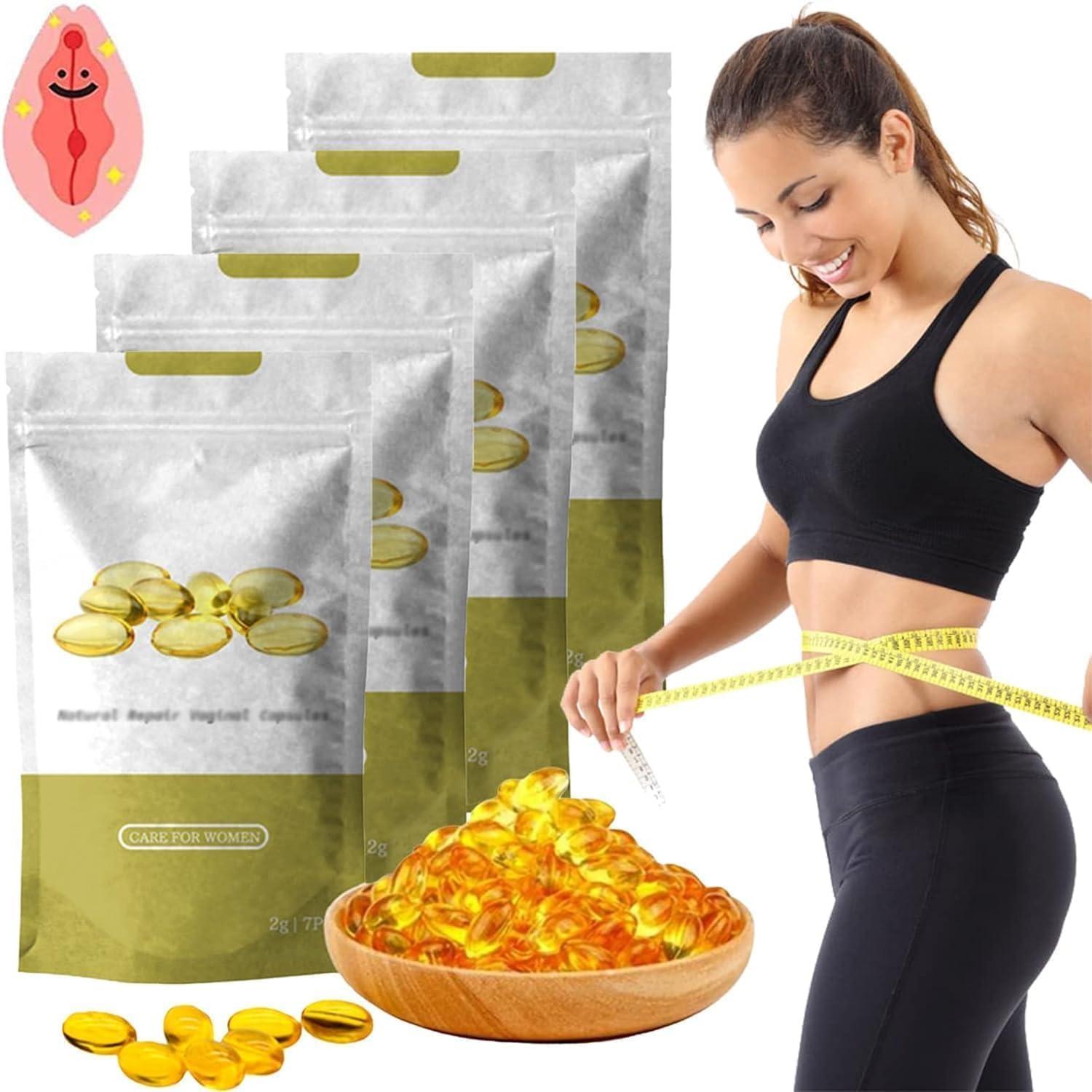 KeyoGoS Aafq Natural Repair Capsules,Aafq Capsules for Women, Aafq Detox Repair, Itch Detox Slimming Products, Natural Detox Viginal Gel, Revert to Tight and Tender State (4 Bags)