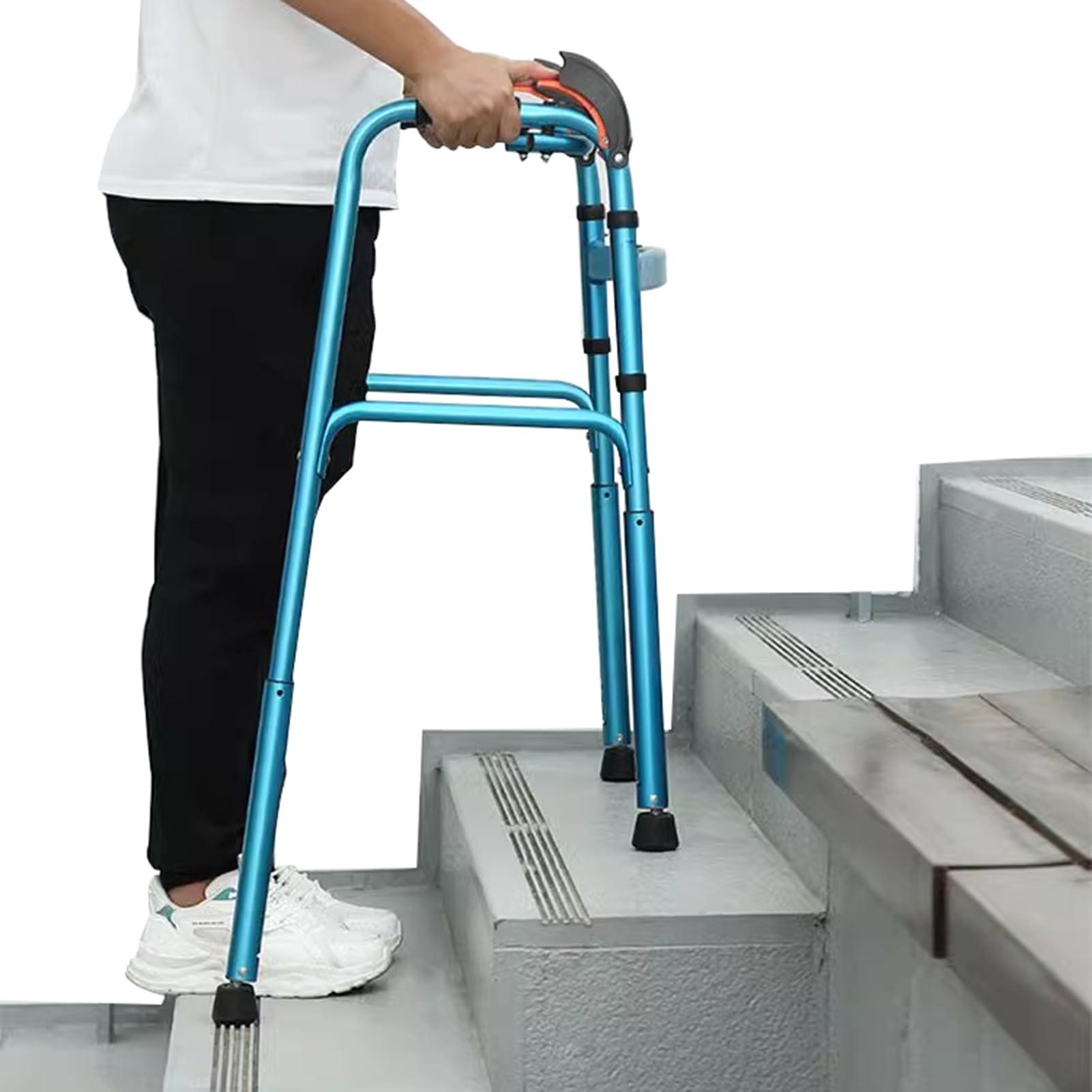 LSRFXF LSRFXF Aluminium Stair Lift Aid Walker, Climbing Stairs Walker, Height Adjustable & Lightweight Walking Mobility Aid for Seniors