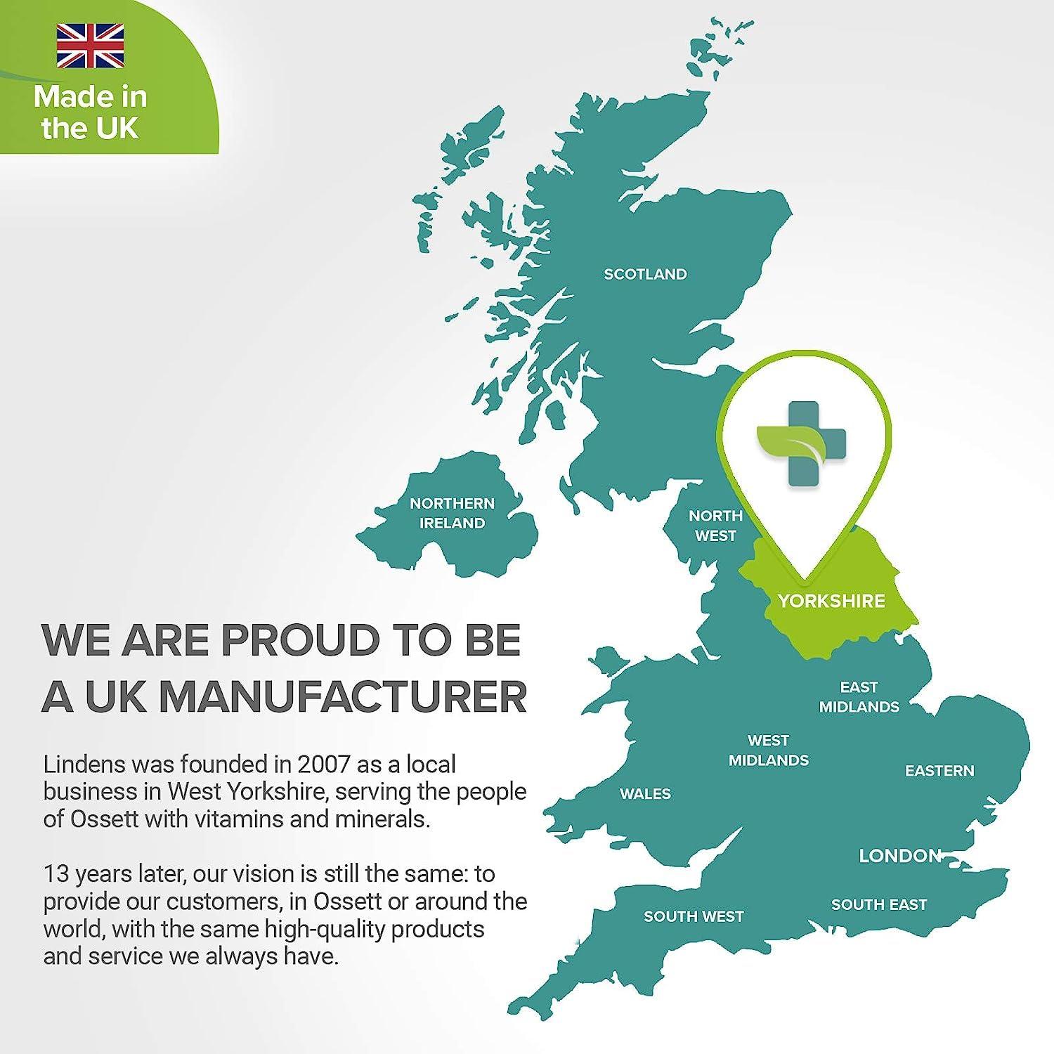 Lindens Lindens - Glucosamine Sulphate 1000mg - 60 Capsules - UK Made - Joint Care - 1 a Day - Joint Care Supplements - Joint Health - 2 Months Supply - Letterbox Friendly