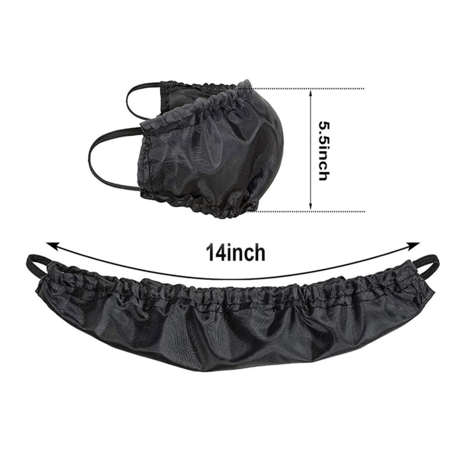 SkyFace Black Beard Bandana, 20 Pcs Beard Bonnet Beard Night Cap, Silk Reusable Beard Bib for Men Eating Sleeping Essential Oil and Moisture Retention and Healthy Hair Growth, Helps to Prevent Itching