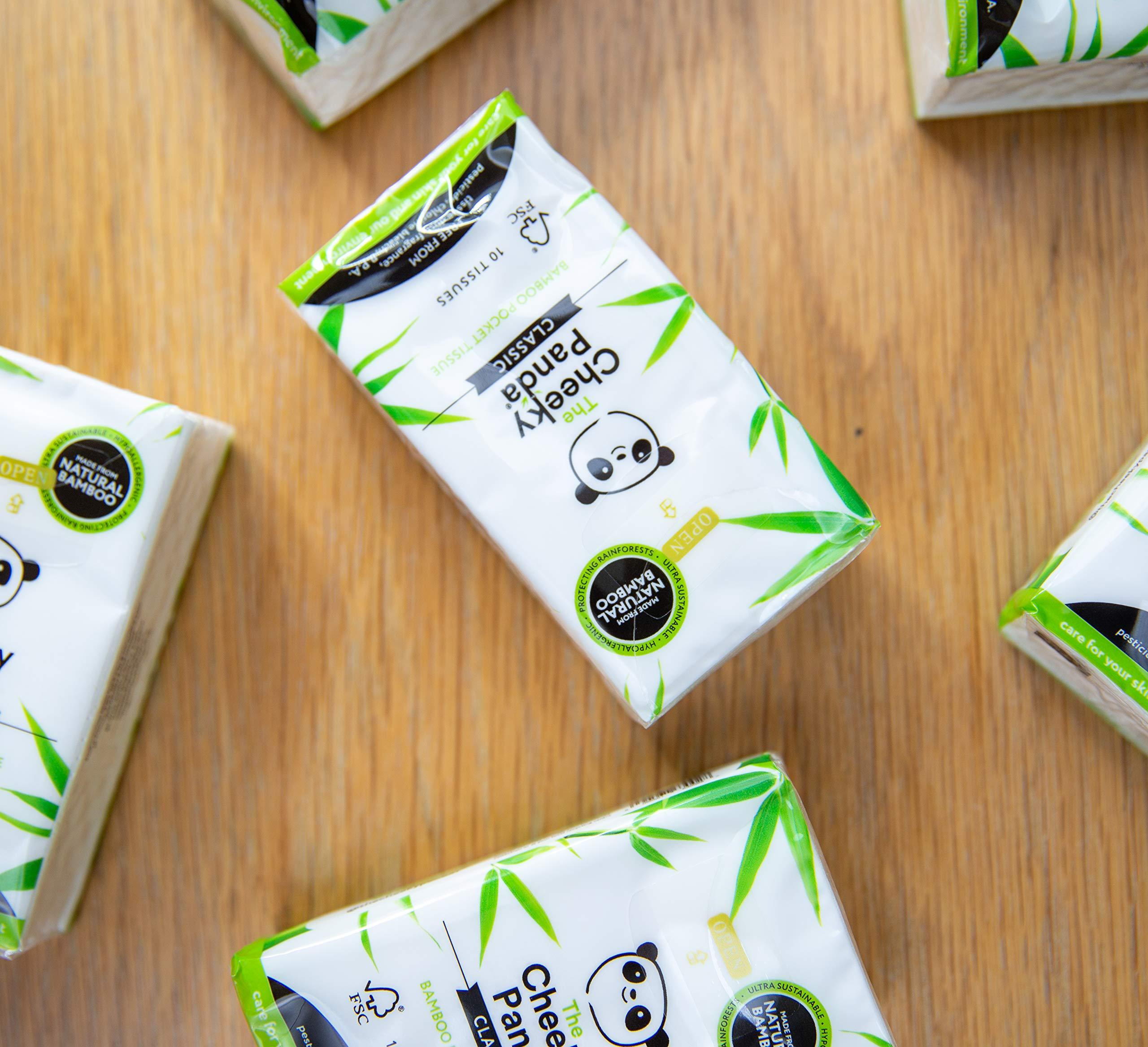 The Cheeky Panda The Cheeky Panda Bamboo Pocket Tissues | Bulk Box of 96 Packs (10 Tissues per Pack) | Hypoallergenic, Eco-Friendly, Super Soft, Strong & Sustainable