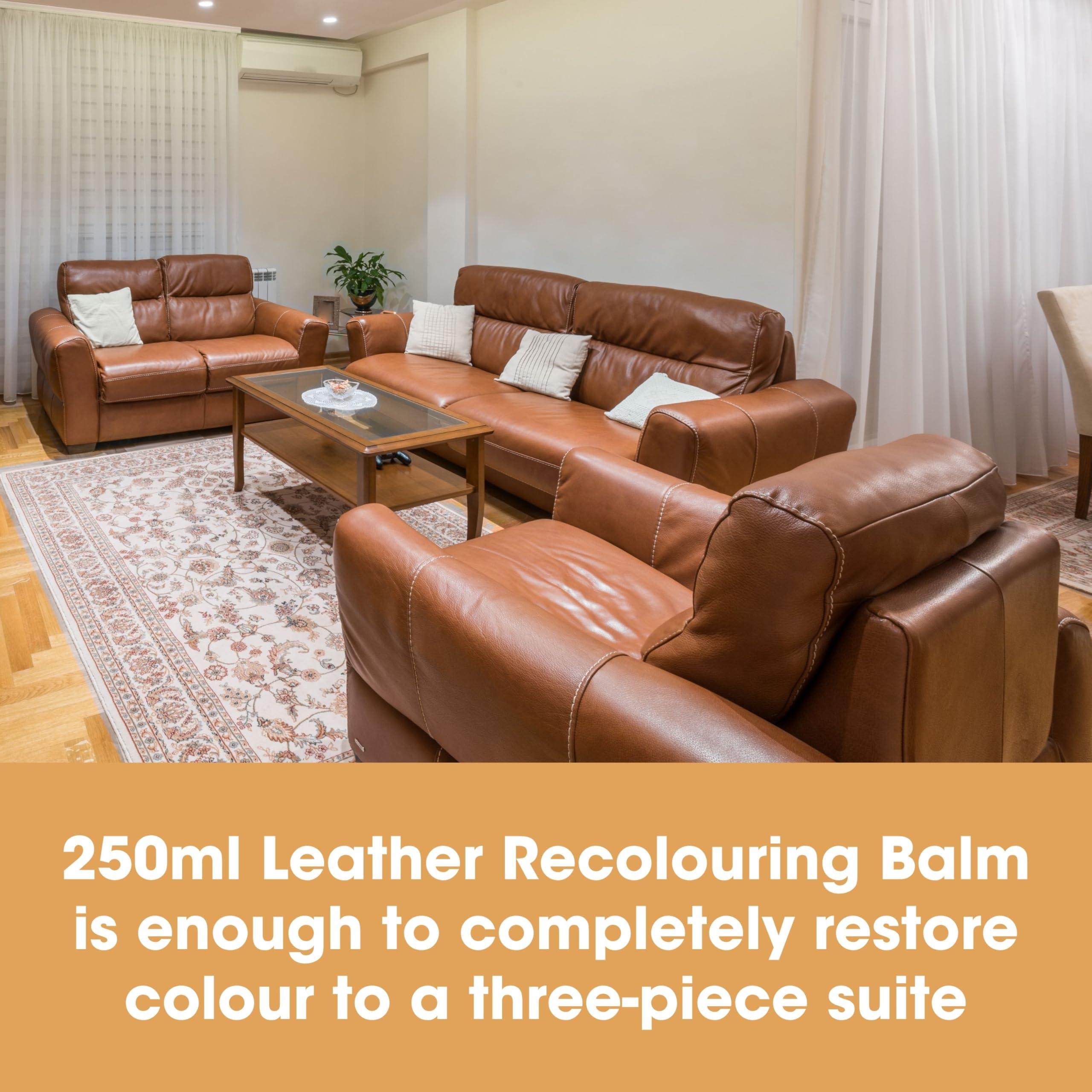 Furniture Clinic Furniture Clinic Leather Recolouring Balm - Leather Colour Restorer for Sofas, Leather Colour Repair for Faded & Scratched Leather Upholstery, Car Seats, Shoes and Clothing - 16 Colours (Ivory)