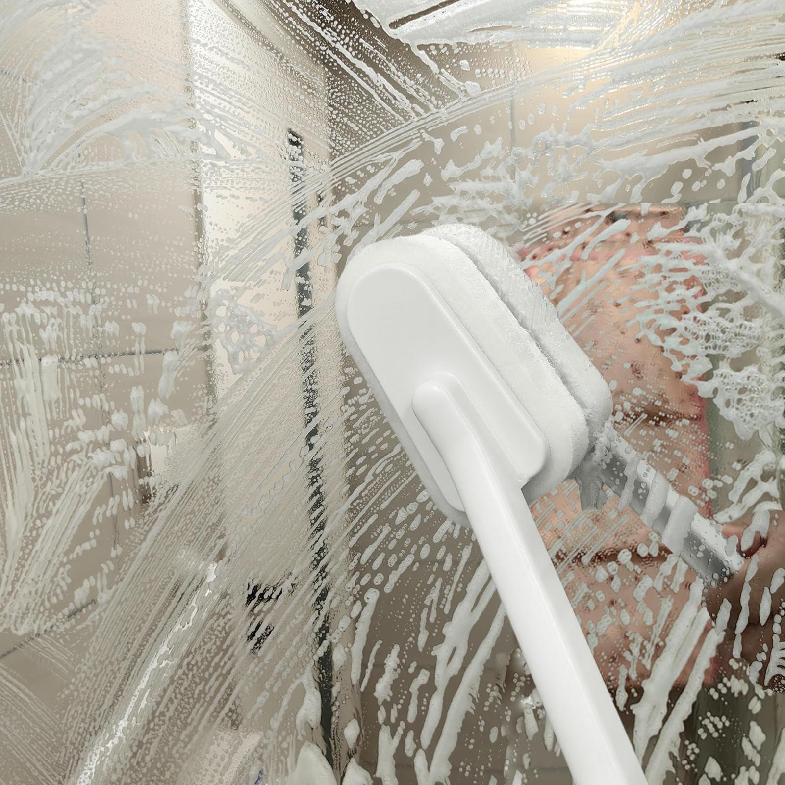 FreshCart Basics Long Handled Sponge For Cleaning, Wall Sponge Brush, Bathtub Sponges For Cleaning Reusable Sponge Long Handle For Wall Bathr-oom Bathtub Table