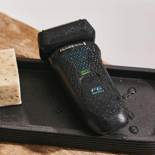 Remington Remington F6 Aqua Men\'s Electric Shaver (Cordless, Wet & Dry, 100% Waterproof, Foil Shaver, Pop-up Detail Trimmer, USB Charging, 60-Minute Usage, 90-Minute Charge with 5-Min Quick Charge) F6000