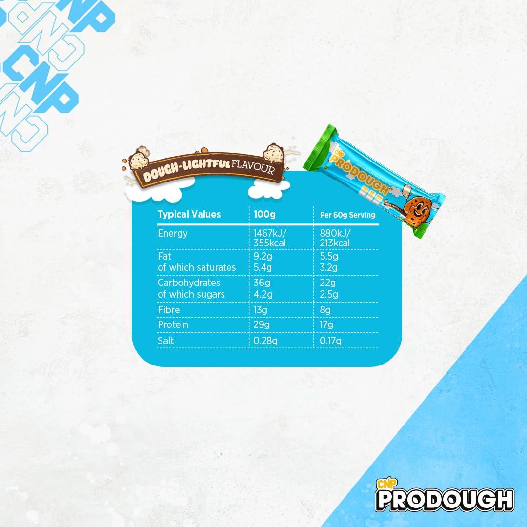 CNP Professional CNP Professional Prodough Milk Protein Bars, 17g Protein, Soft Centre Filled High-Protein Low-Sugar High-Fibre Bars, Available in 5 Delicious Flavours, 12 x 60g (Variety Box)
