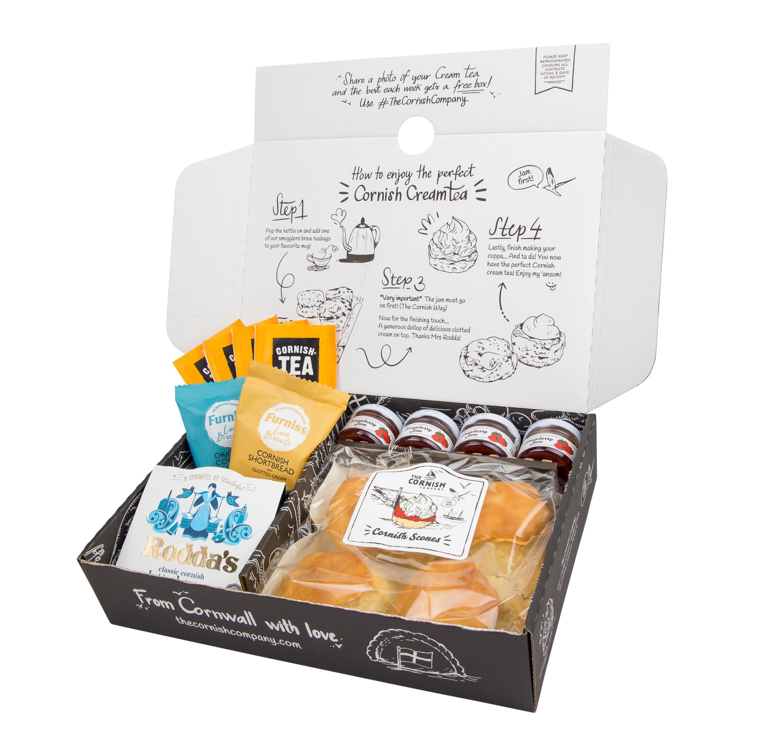 The Cornish Company The Cornish Company Afternoon Tea Hamper  Deluxe Tea Set Hamper Gifts for Women Includes Fresh Scones, Biscuits  Birthdays, Anniversaries & Special Occasions