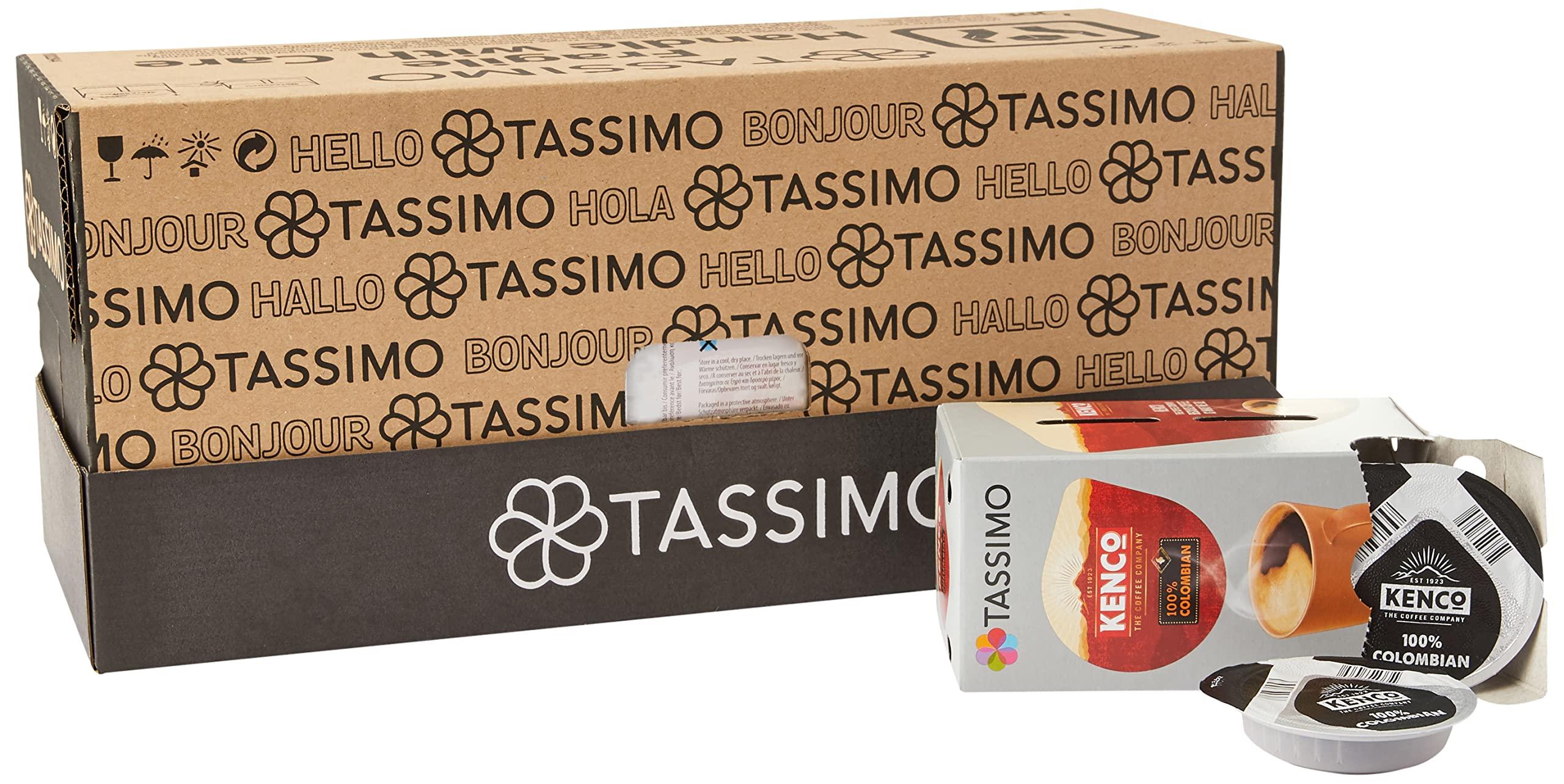 Tassimo Tassimo Kenco Colombian Coffee Pods X16 (Pack of 5, Total 80 Drinks) & Tassimo Kenco Americano Decaf Coffee Pods (Pack of 5, Total 80 Coffee Capsules)