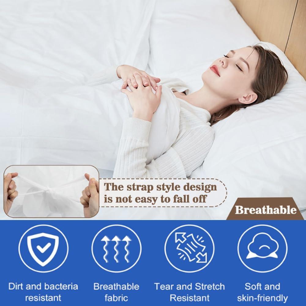 LRUUIDDE Disposable Travel Bed Sheets King Size, Disposable Hotel with Quilt Cover and Pillowcase, Disposable Bedding Travel Bedding Disposable Sheets for Business Travel Hotel Essentials( 4-Piece ) (2pack)