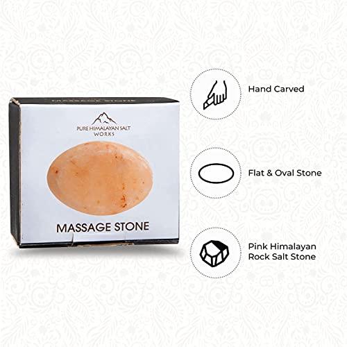 Pure Himalayan Salt Works Pure Himalayan Salt Works Flat Oval Massage Stone, Pink Crystal Hand-Carved Stone for Massage Therapy, Deodorant and Salt and Sugar Scrubs (Pack of 6)