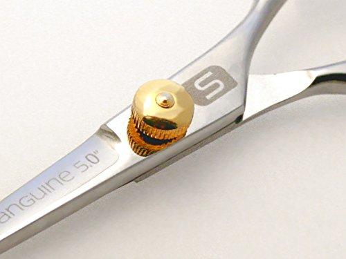 Sanguine Beard Trimming Scissors, Hair Scissors for Moustache Cutting 5 inch - Chrome