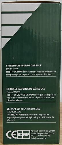wananfu WANANFU Capsule Filling Machine for Size 000 Empty Capsules Vegetarian or Gelatin, Detailed Instructions and Spoon Included