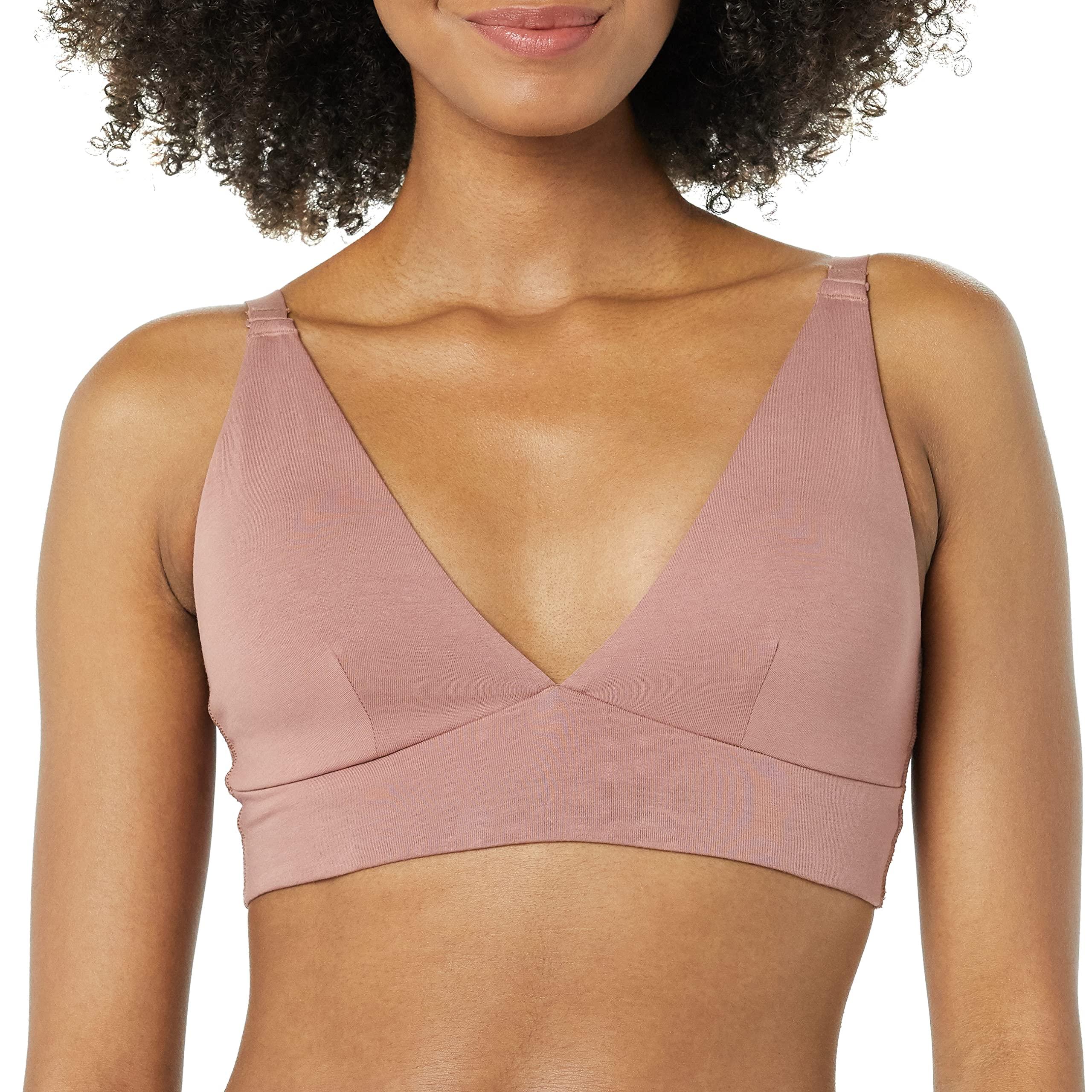 Amazon Aware Amazon Aware Women's Low Cut Support Padded Bralette, Mushroom Brown, XXS