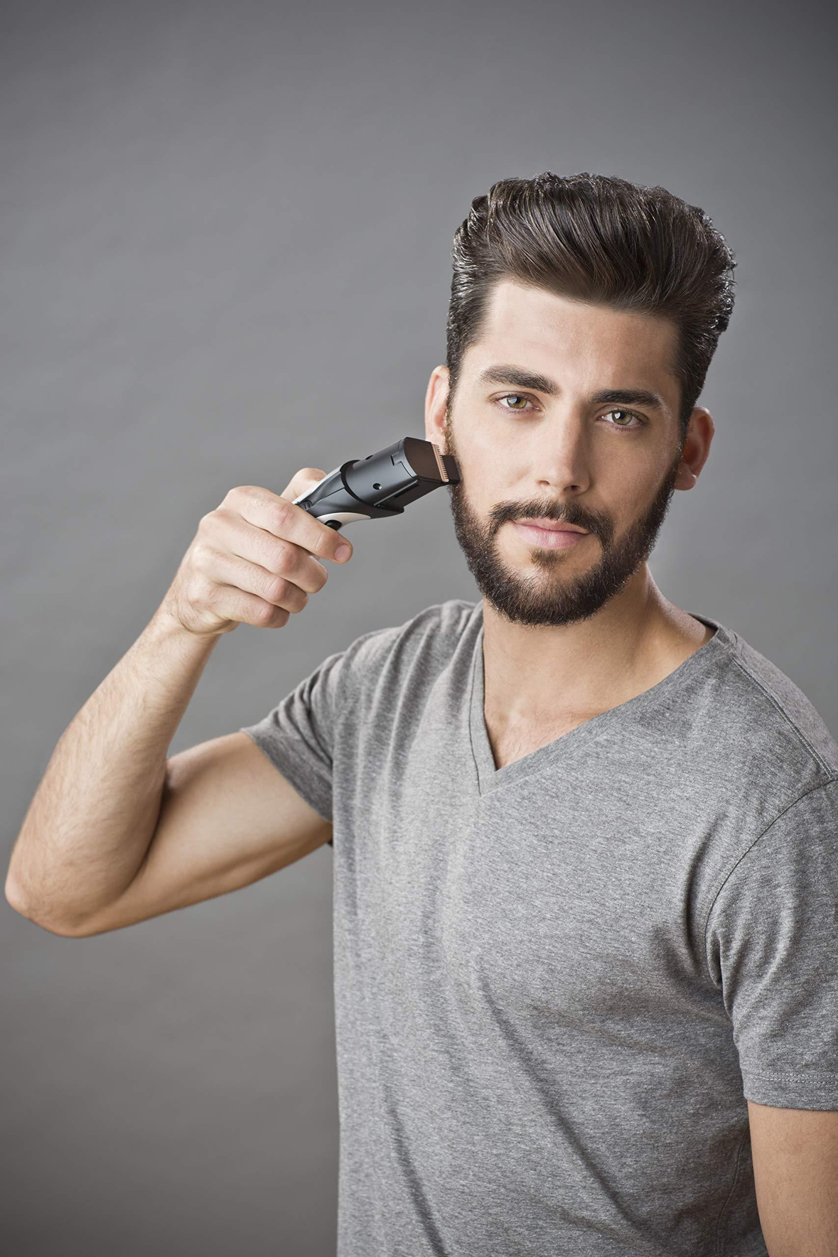 Remington Remington Barba Beard Trimmer (Advanced Ceramic Blades, Pop-up Detail Trimmer, Adjustable Zoom Wheel, 9 Length Settings, Comb Attachment, Cord or Cordless, 40-Minute Runtime) MB320C