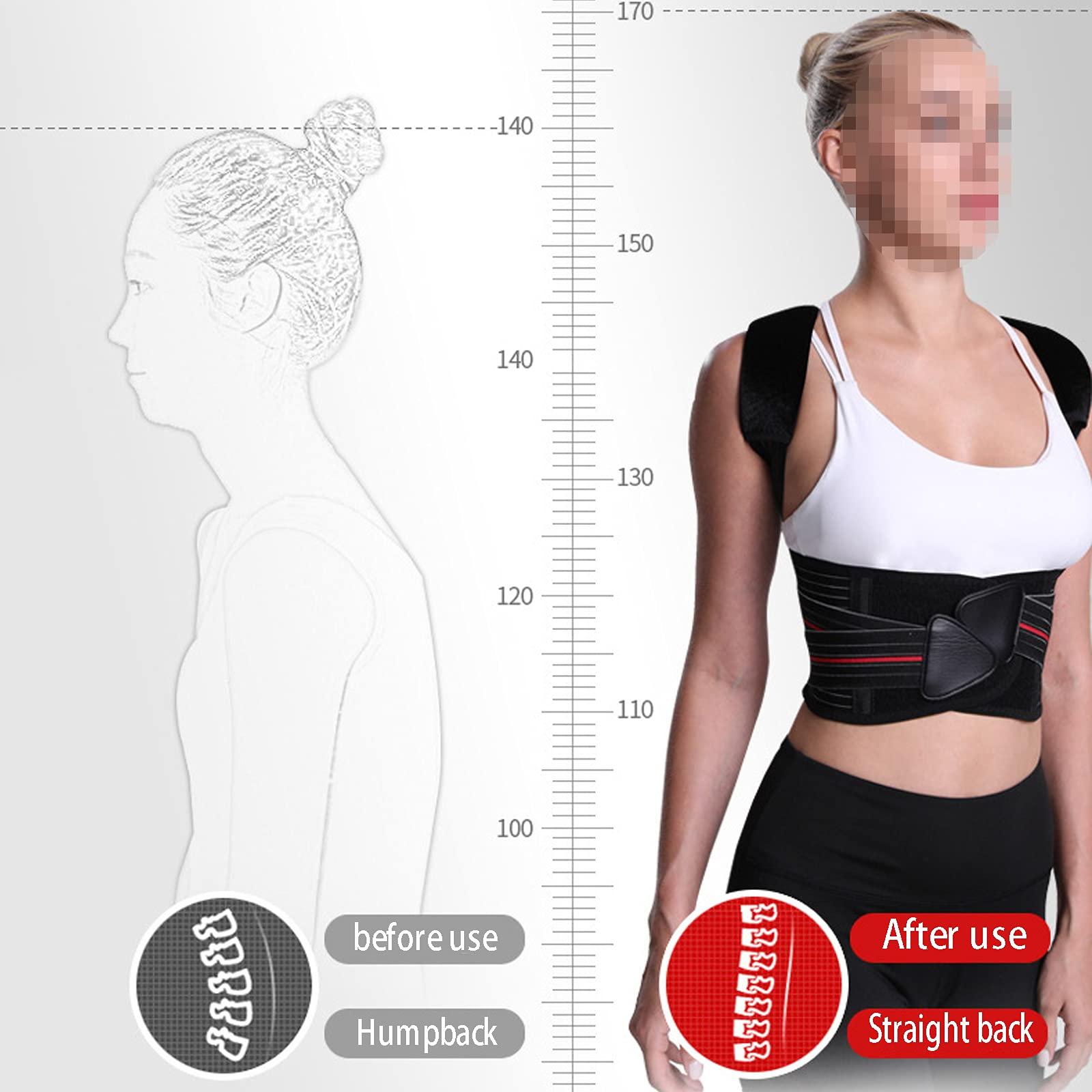 FreshCart Basics Shoulder Posture Corrector Adjustable Back Correction Sitting Posture Summer Pain Relief from Neck Back and Shoulder for Man Women and Teens,M