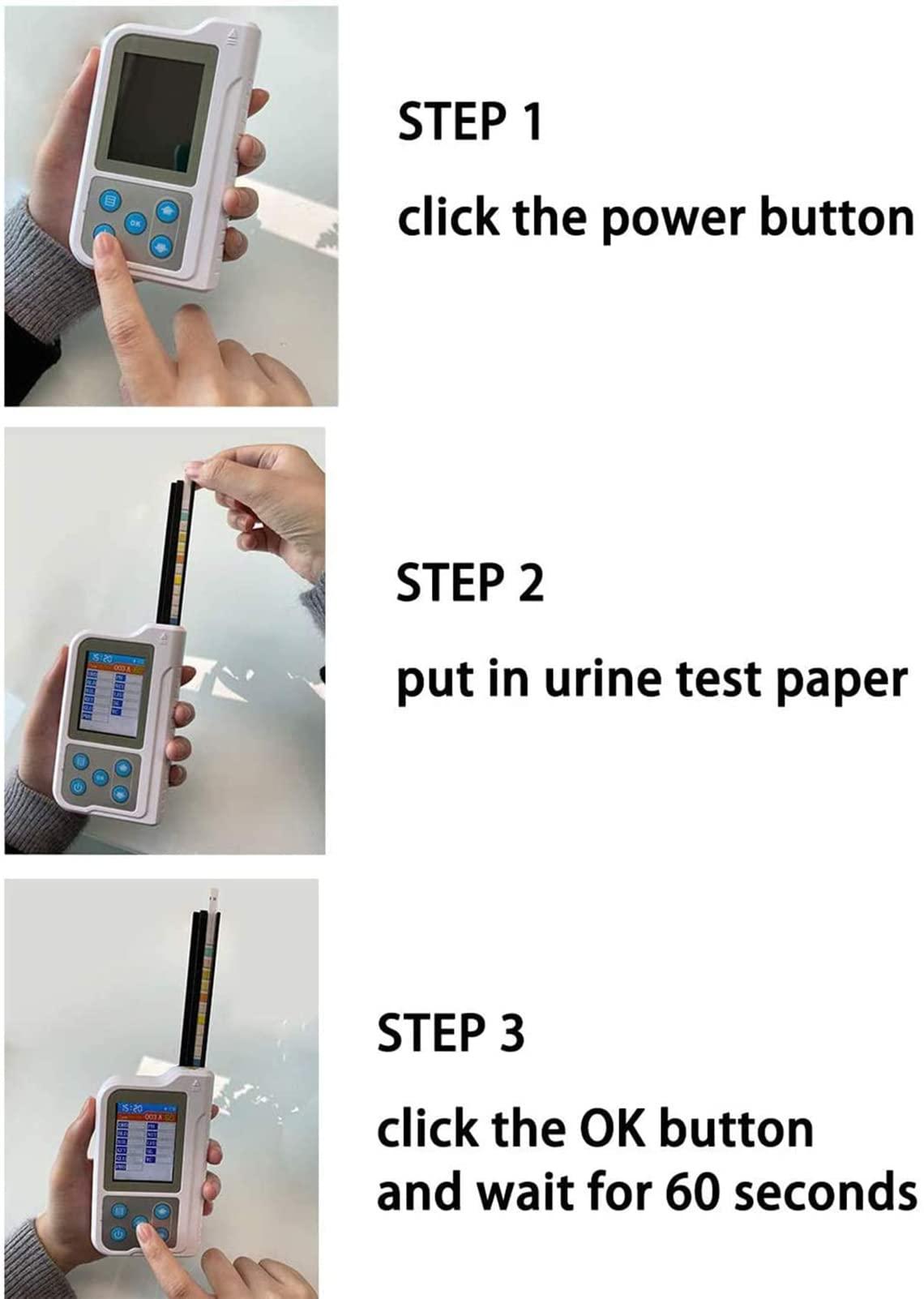 HSRG Digital Urine Analyzer, 11 Routine Urine Analysis and Testing Instruments with PH Test Strips, Home Urine Test Strips, for Hospitals, Clinics and Homes
