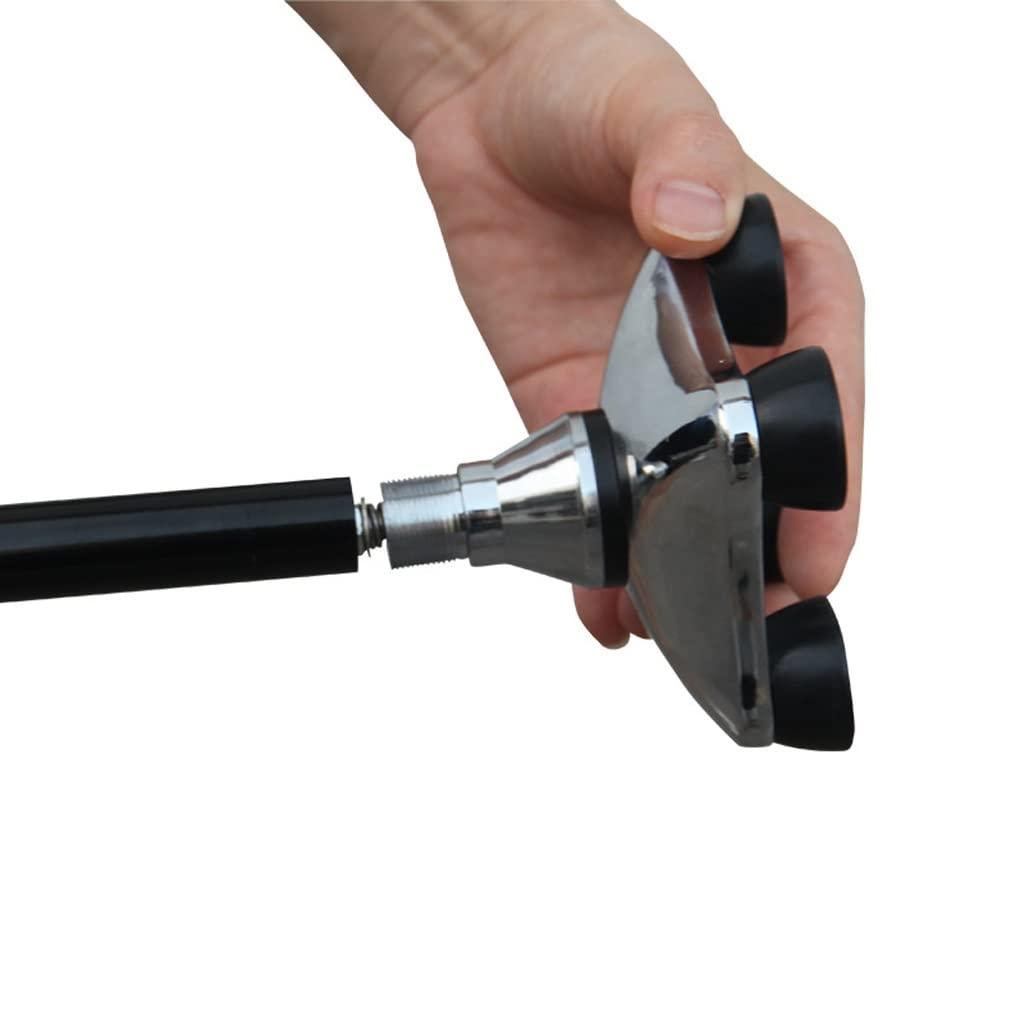 JQKA Aluminium Alloy Walking Stick Elderly Lightweight Telescopic Elderly Walking Stick With Light Non-slip Walking Aid Cane Single Leg