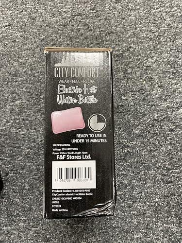 CityComfort Rechargeable Electric Hot Water Bottle Heat Pad 6 Hour Warmth Temperature Control Detachable Lead Cosy Bed Warmer Hand Warmer Pouch Gifts (Pink)