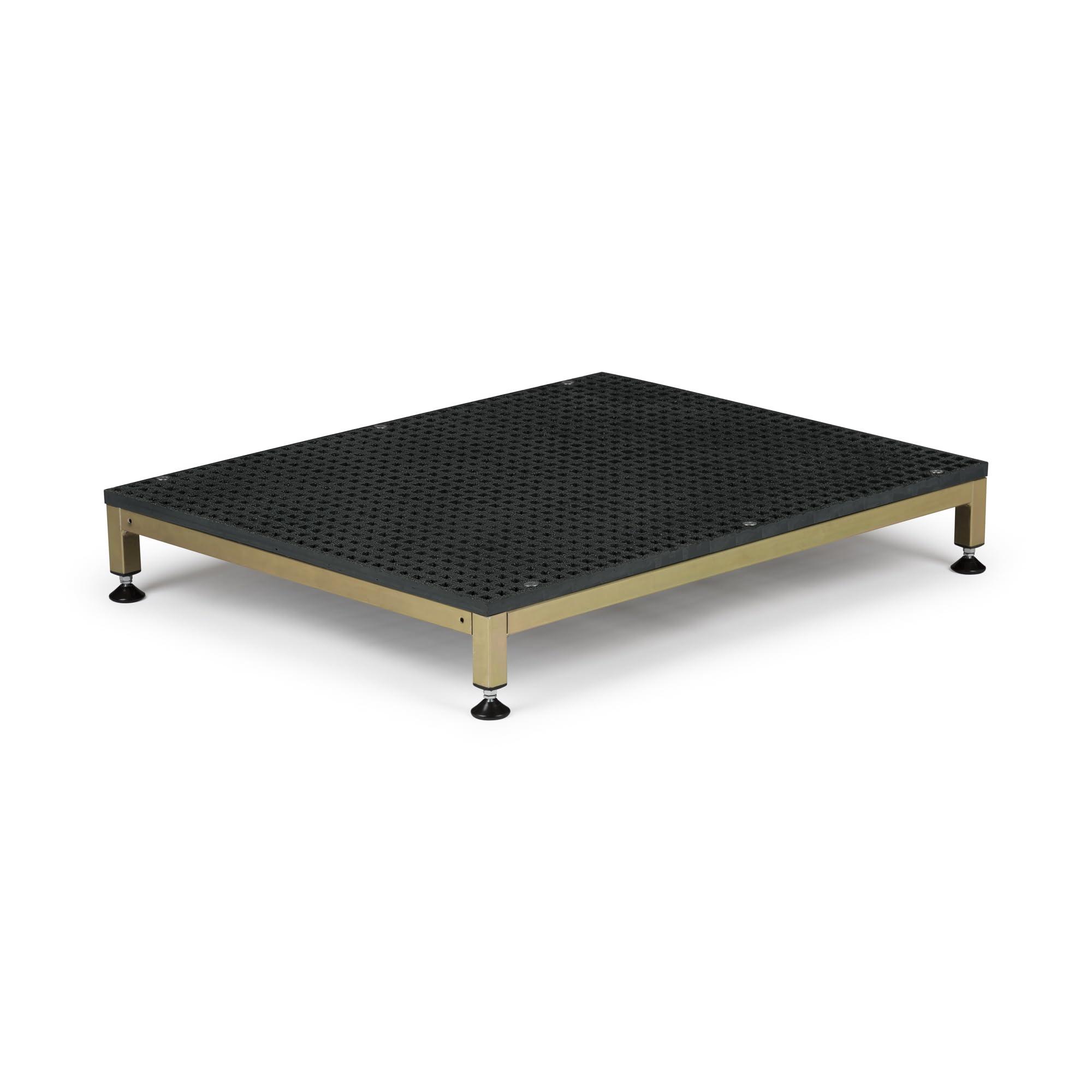The Ramp People The Ramp People Half Step - Adjustable Mobility Step 80mm - 120mm GRP Slip Resistant 300kg Capacity Aluminium (Large (760mm x 610mm))