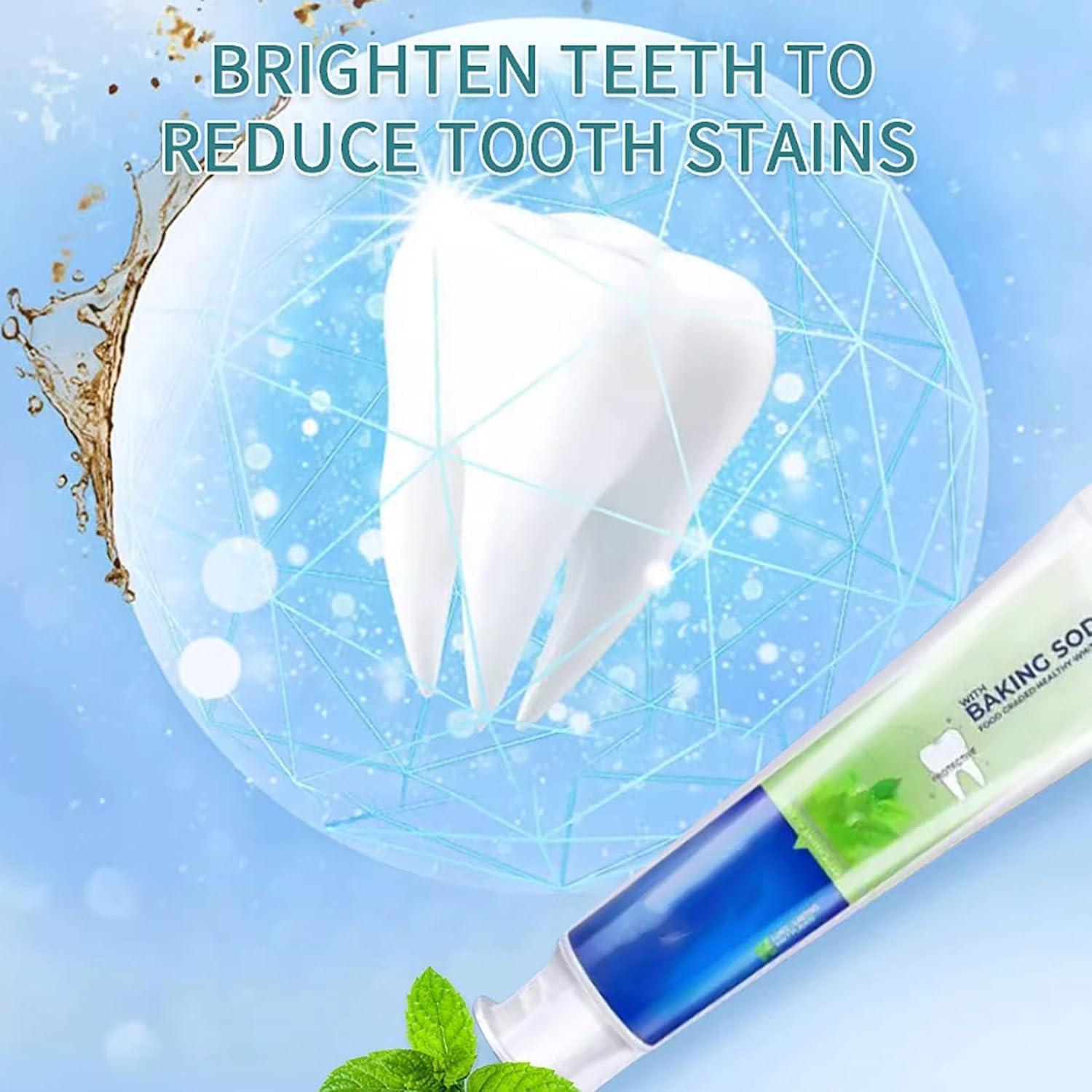 Kolarmo Face U Toothpaste,Face U Baking Soda Toothpaste Natural,Face U Toothpaste with Baking Soda,Face U Whitening Peppermint Toothpaste (3pcs)