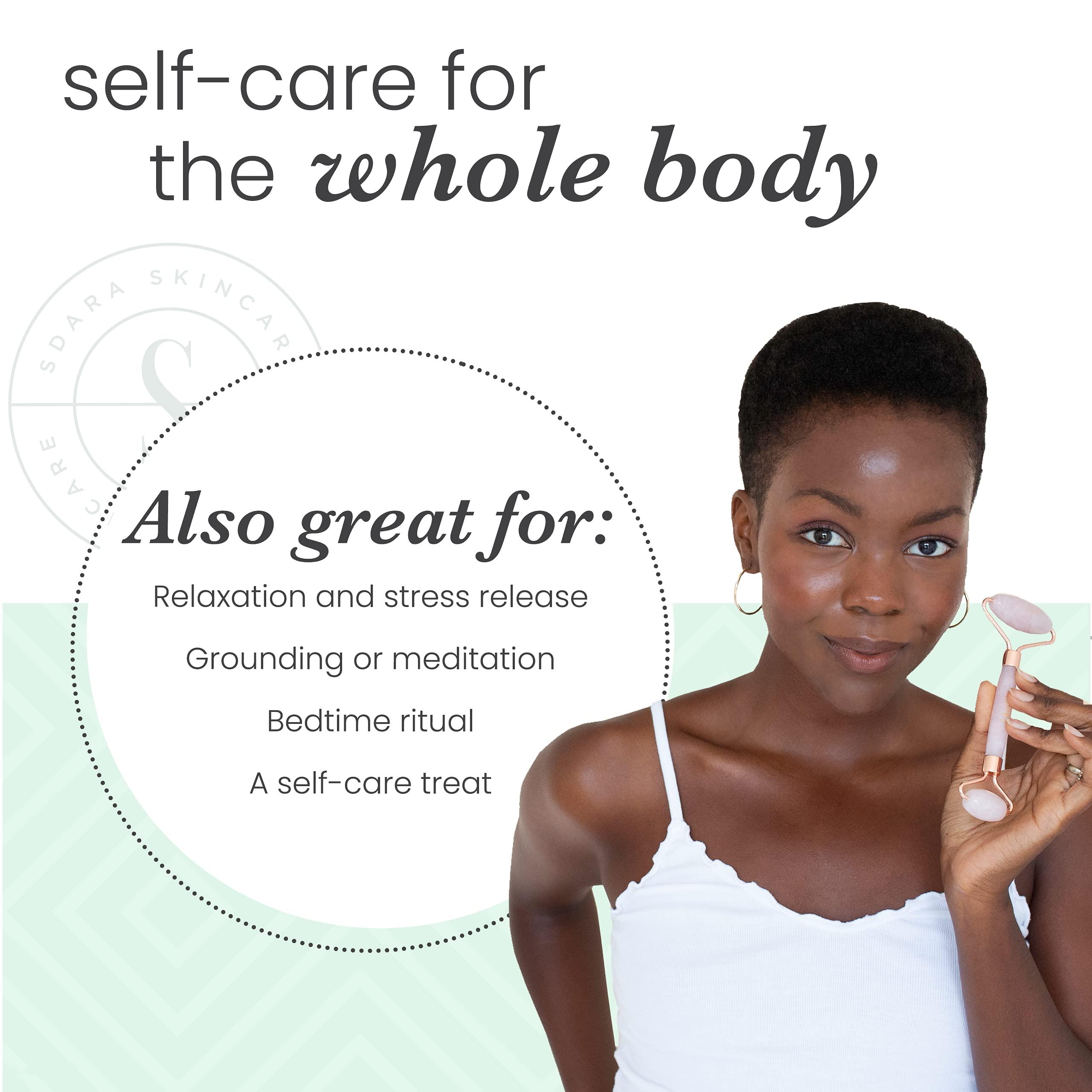 Sdara Skincare Sdara Skincare Face Roller - Rose Quartz Relaxing Massager - Facial Tool Alternative to Jade Roller