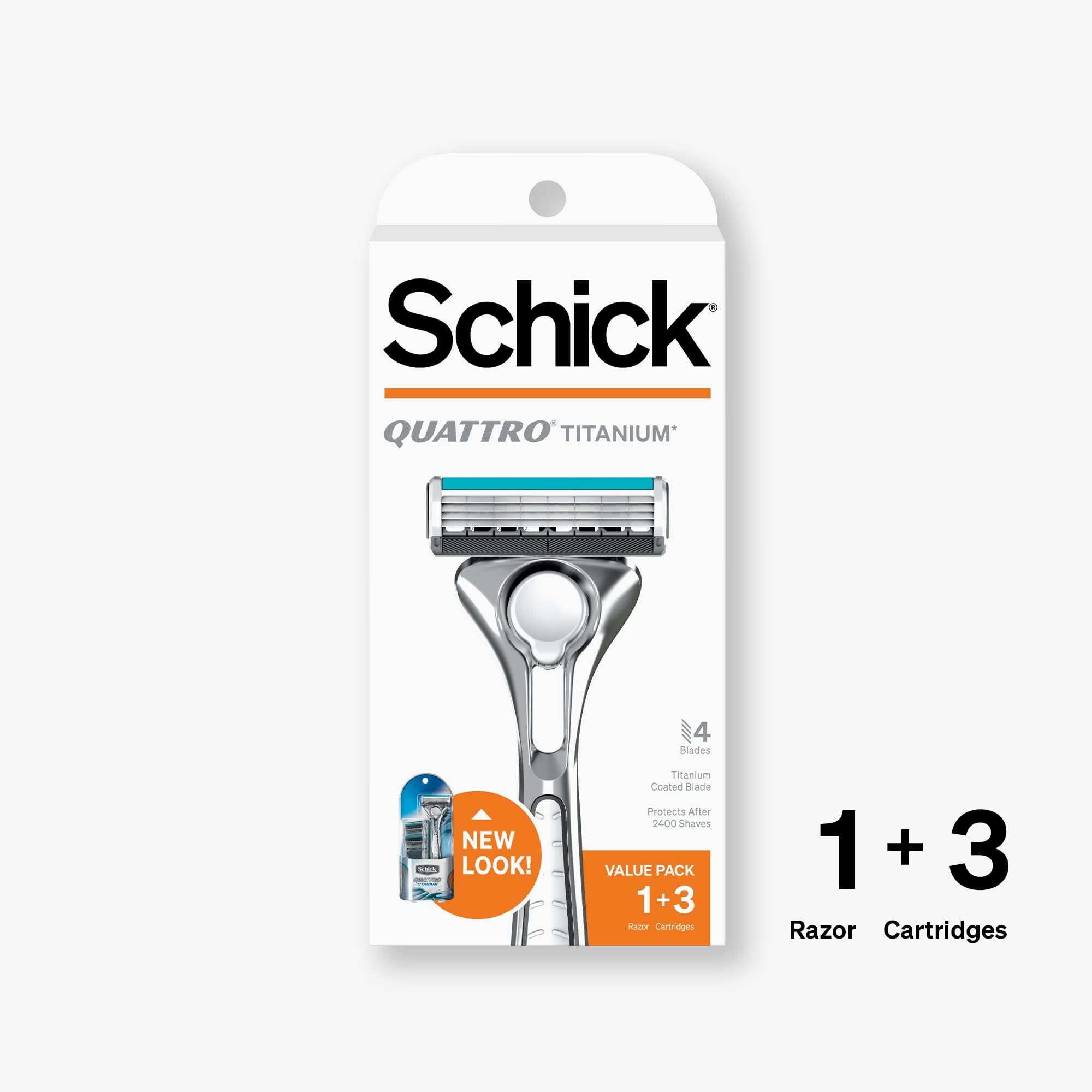 SCHICK Schick Quattro Titanium Razor for Men Value Pack by Schick