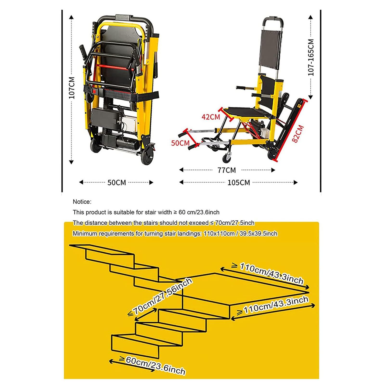 FreshCart Basics Electric Crawler Stair Climber for Elderly Patient - Hand Truck Stair Climber Electric, Manual Stair Climbing Wheelchair, Can Go Up And Down Stairs Chair