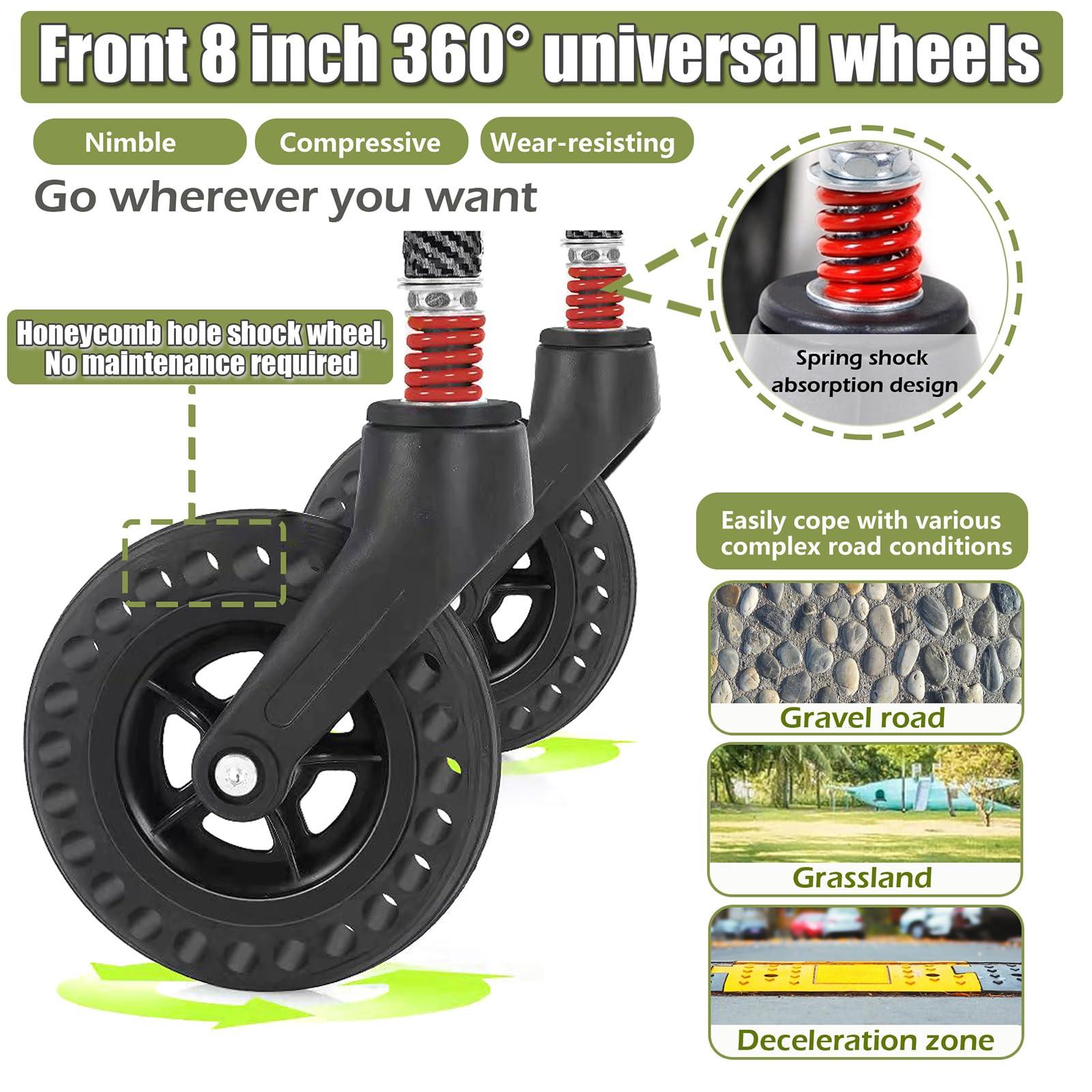 YFJBDKS YFJBDKS Ultra-Lightweight Adult Transport Wheelchair, Foldable Travel Wheelchair, with Spring Shock Absorption and Pull Rod Design for Easy Carrying, Weighing 18 Pounds,Yellow,Silver Frame