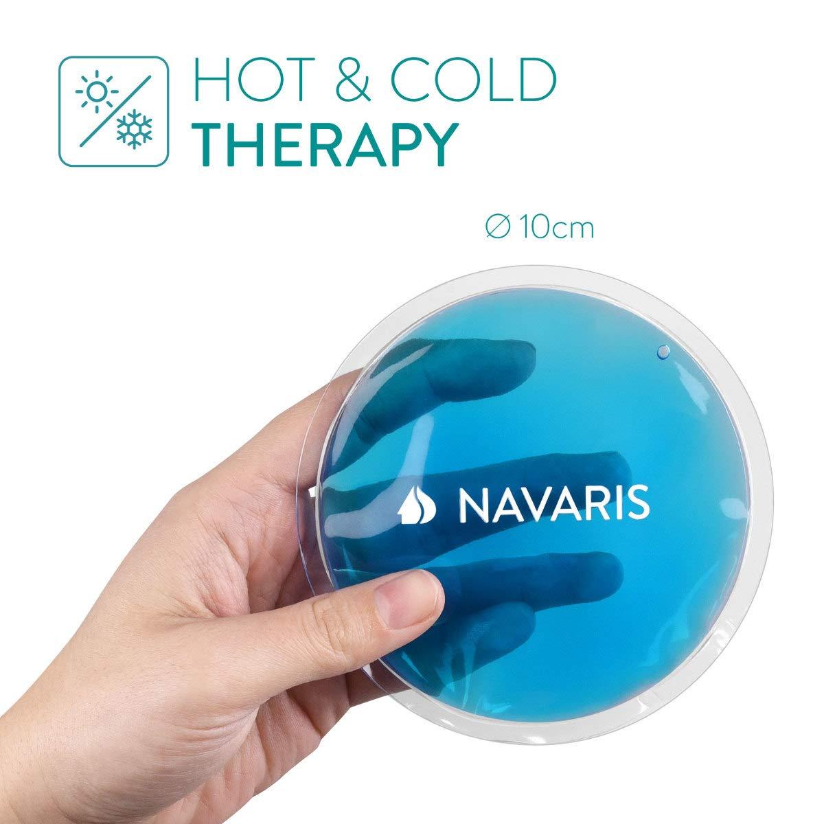Navaris Navaris Round Gel Ice Pack Set - Set of 10 Small Reusable Gel Ice Packs for Hot/Cold Use