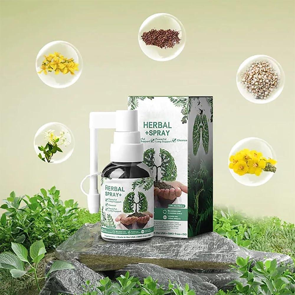 VERAMY VERAMY Respinature Herbal Lung Cleanse Mist-Powerful Lung Support, Herbal Care Essence,30ml Respinature Herbal Spray,Cleanse & Breathe (2pcs)