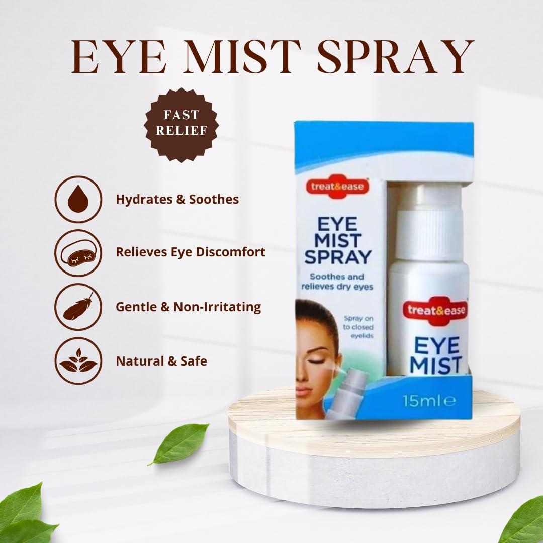 EuroMarksGlobal Dry Eye Spray Mist for Dry & Irritated Eyes |15ml | Hydrating Eye Mist | for Tired, Irritated, SOR, Strained Eyelids | Instant Relieves Eye Discomfort (Pack of 3)