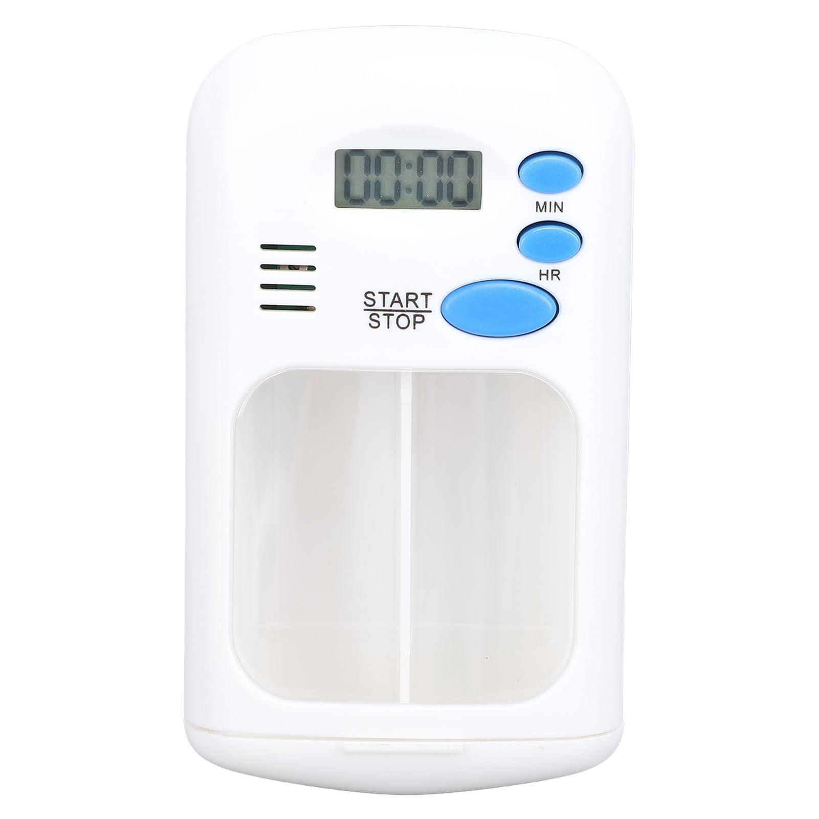 Fockety Automatic Pill Dispenser, Medication Dispenser with Alarm Sound Alerts, LCD Display Electronic Pill Dispenser, Portable Pill Reminder for Medicines, Supplements and Vitamins