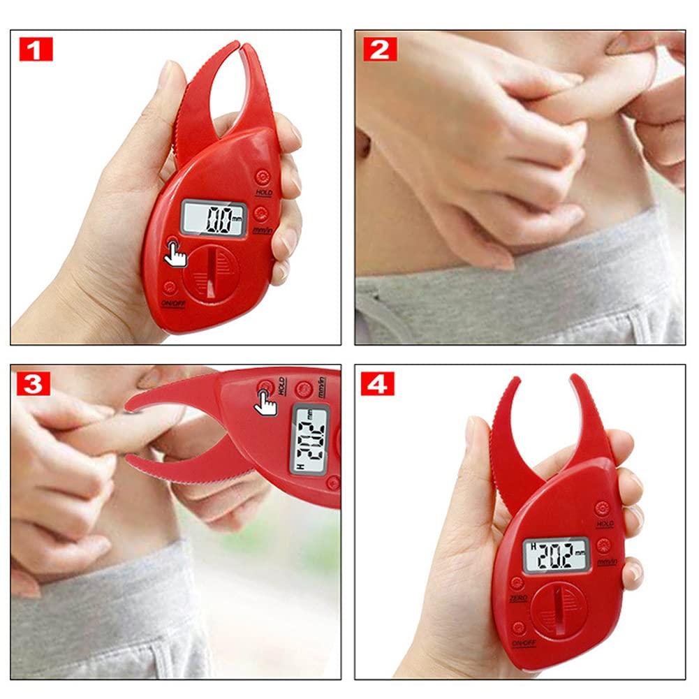 BYYLECL BYYLECL Digital Body Fat Caliper, Skin Muscle Tester Digital Display Lcd Body Fat Caliper Analyzer Fitness Muscle Measure Tool