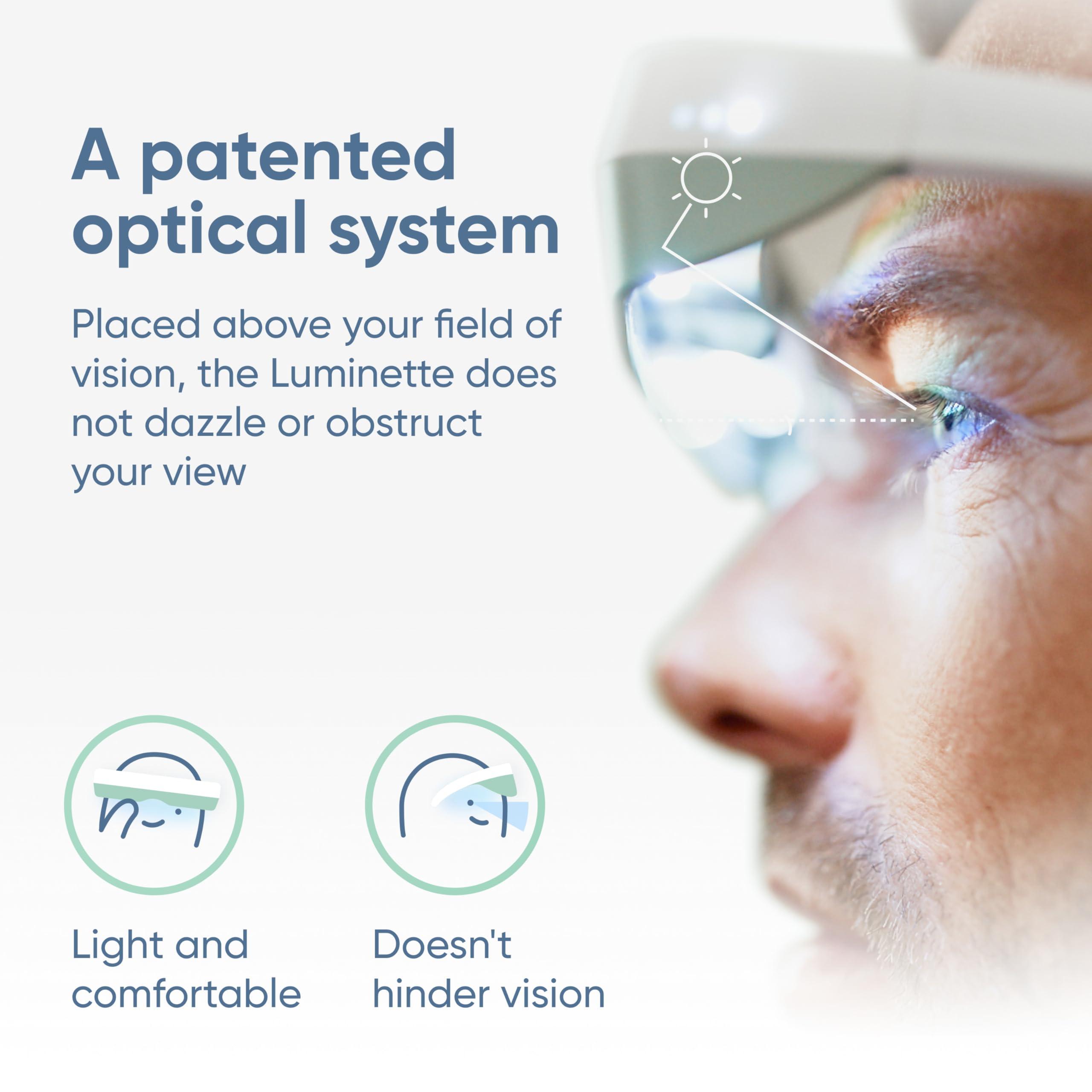 luminette Luminette 3 Light Therapy Glasses - Wearable Light Therapy Lamp - Blue Enriched White LED Sun Lamp - Natural Relief for Sleep Problems & Jet Lag (Green)