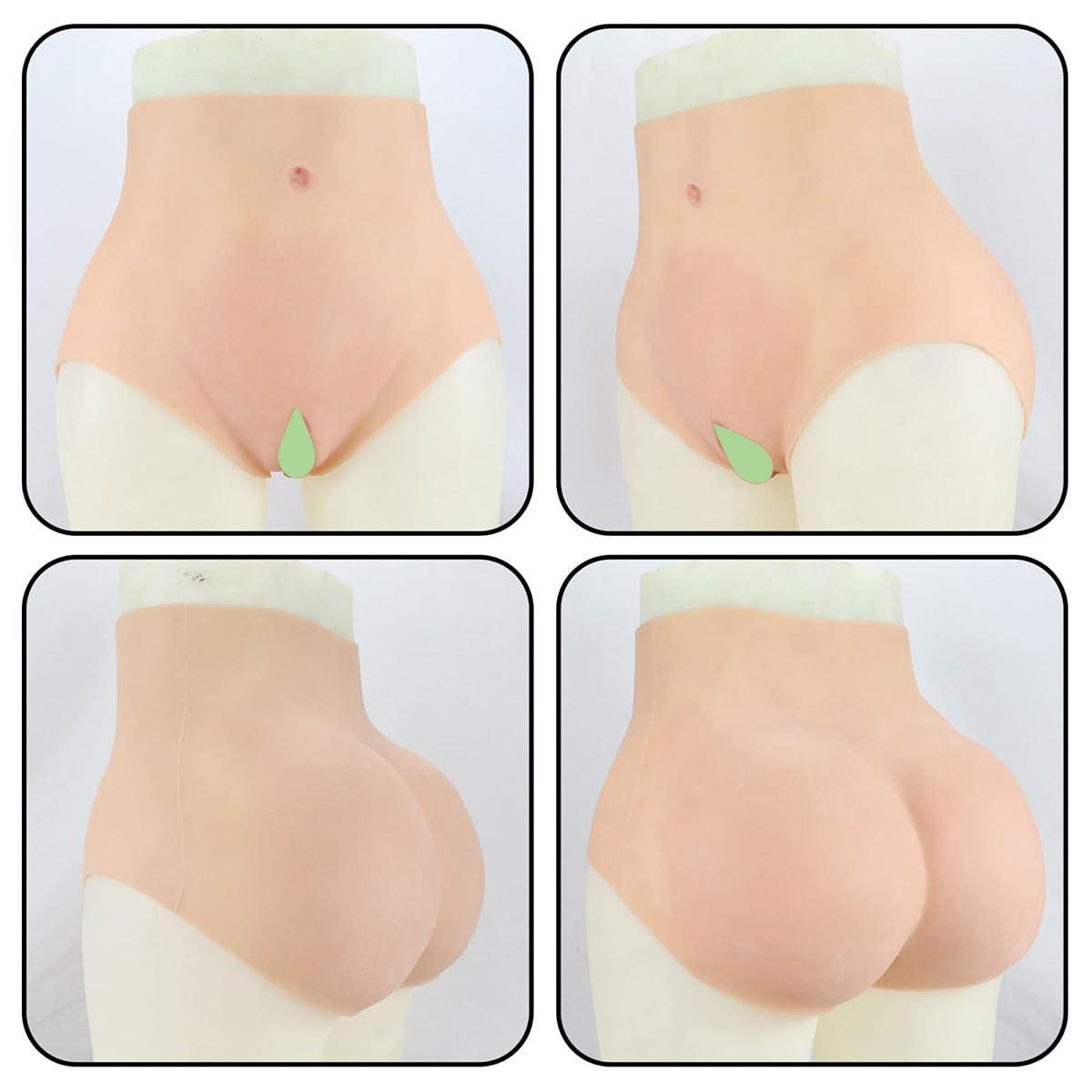 LXURY LXURY Silicone Panty Crossdresser Realistic Underwear Transgender Men'S Triangle Panties Hiding Gaff Briefs for Cosplay,color 2,upgraded