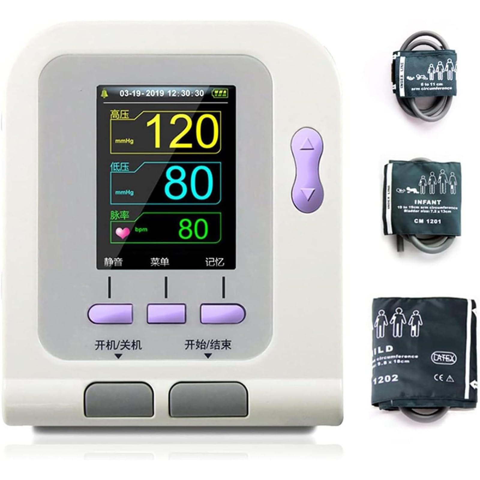 GXLDIANPU Veterinary Blood Pressure Monitor Cuff, Veterinary Electronic Sphygmomanom, with 3 Cuffs, Large Capacity Storage Of 100 Sets Of Data, 2.8-inch Color LCD Display, for Dog/cat/Pets Animal Care