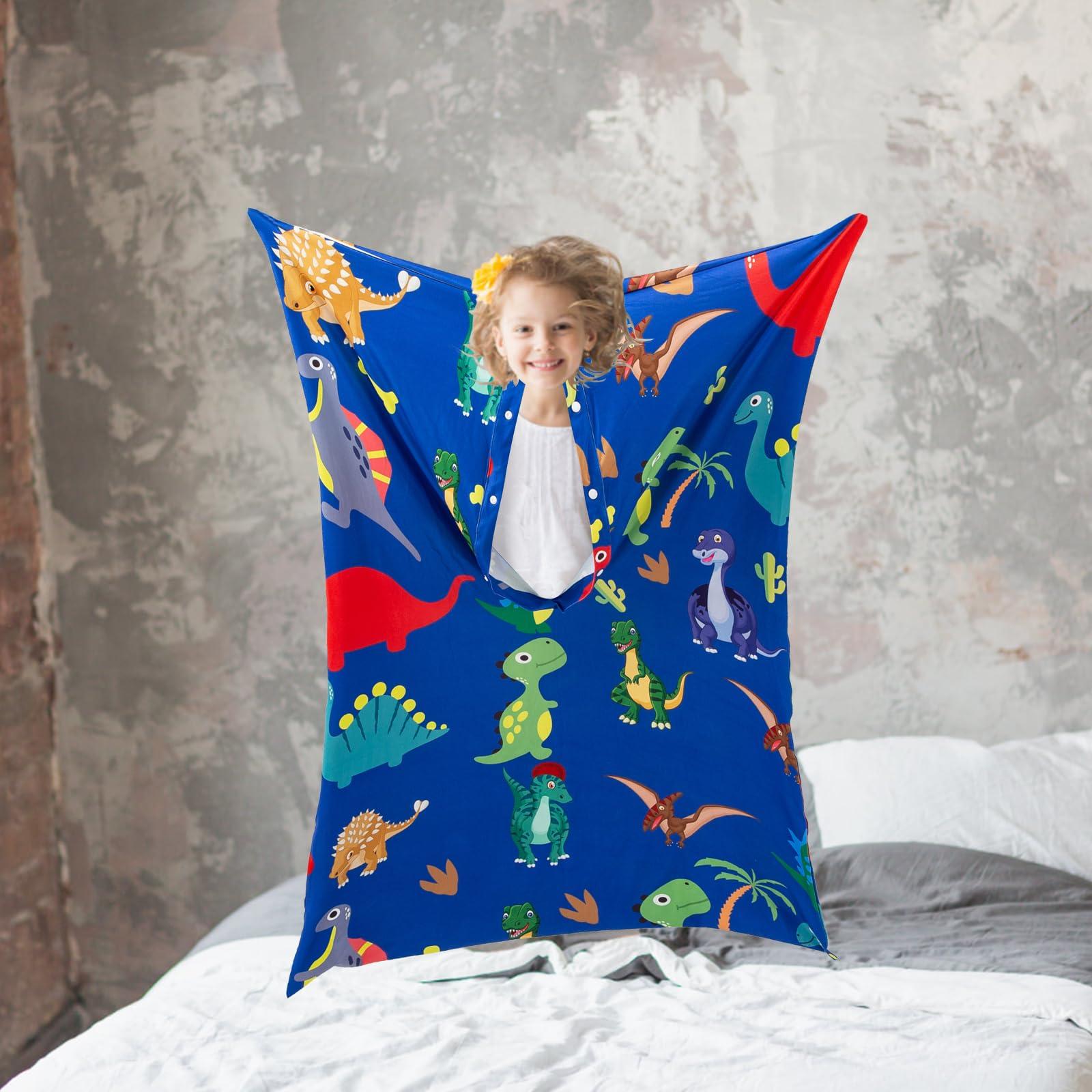 Nogsay Sensory Body Sock for Kids,Full-Body Sock Stretchy Full Body Wrap Sensory Sock for Children with Autism,Anxiety,ADHD,Hyposensitivity to Relieve Stress and Anxiety,Sensory Equipment Aids (M:120x70cm)