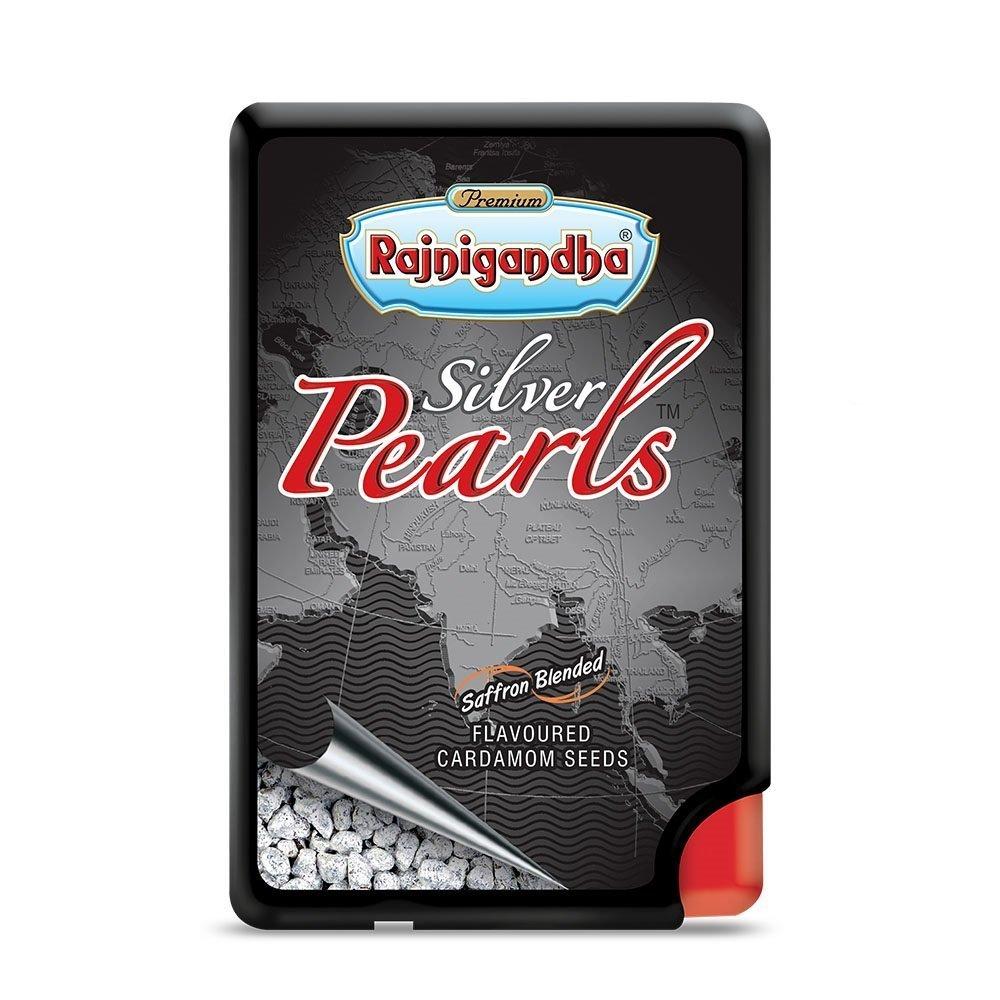 Rajnigandha Pearls Rajnigandha Saffron Blended Silver Coated Pearls, Elaichi - 6.25g - (Pack of 2)