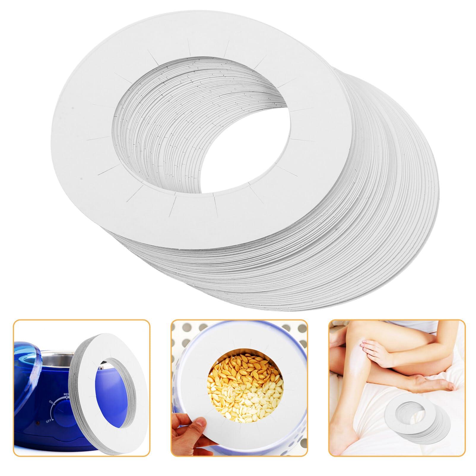 NOLITOY NOLITOY 50Pcs Wax Warmer Pads Paper Gaskets for Wax Warmer Disposable Spill-proof Gaskets