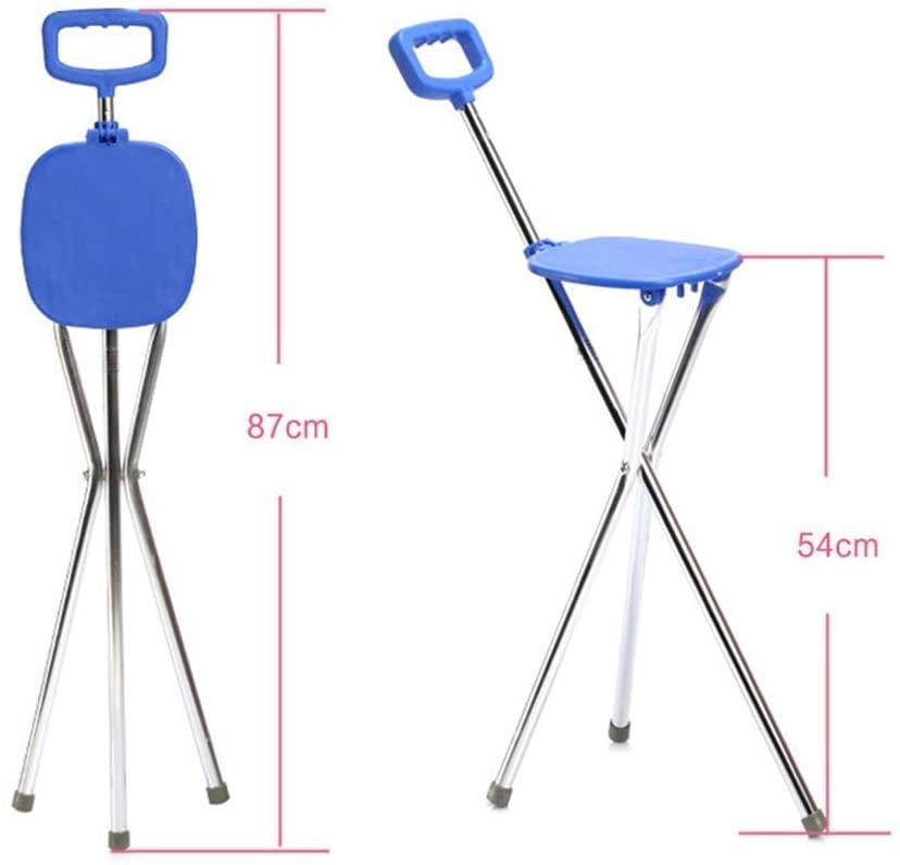 BONOOL Folding Crutch Stool Cane stool folding stool for walking sticks tripod for walker stool with walking stick with seat Walking stick for old man stool with crutches for elderly 87cmwalking stick for El